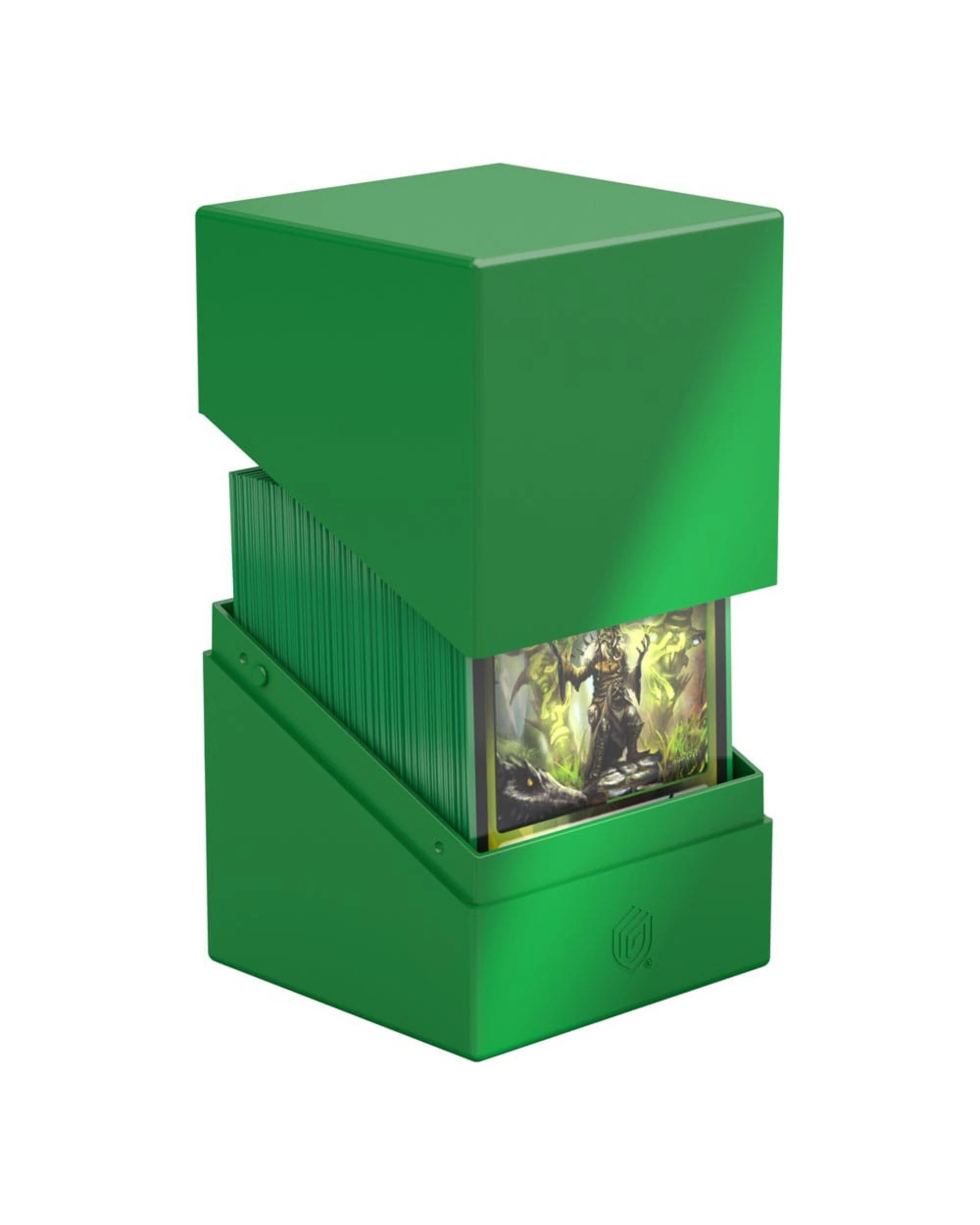 1 Ultimate Guard TCG - Boulder 100+ Deck Box - Solid Green, 1 of 3