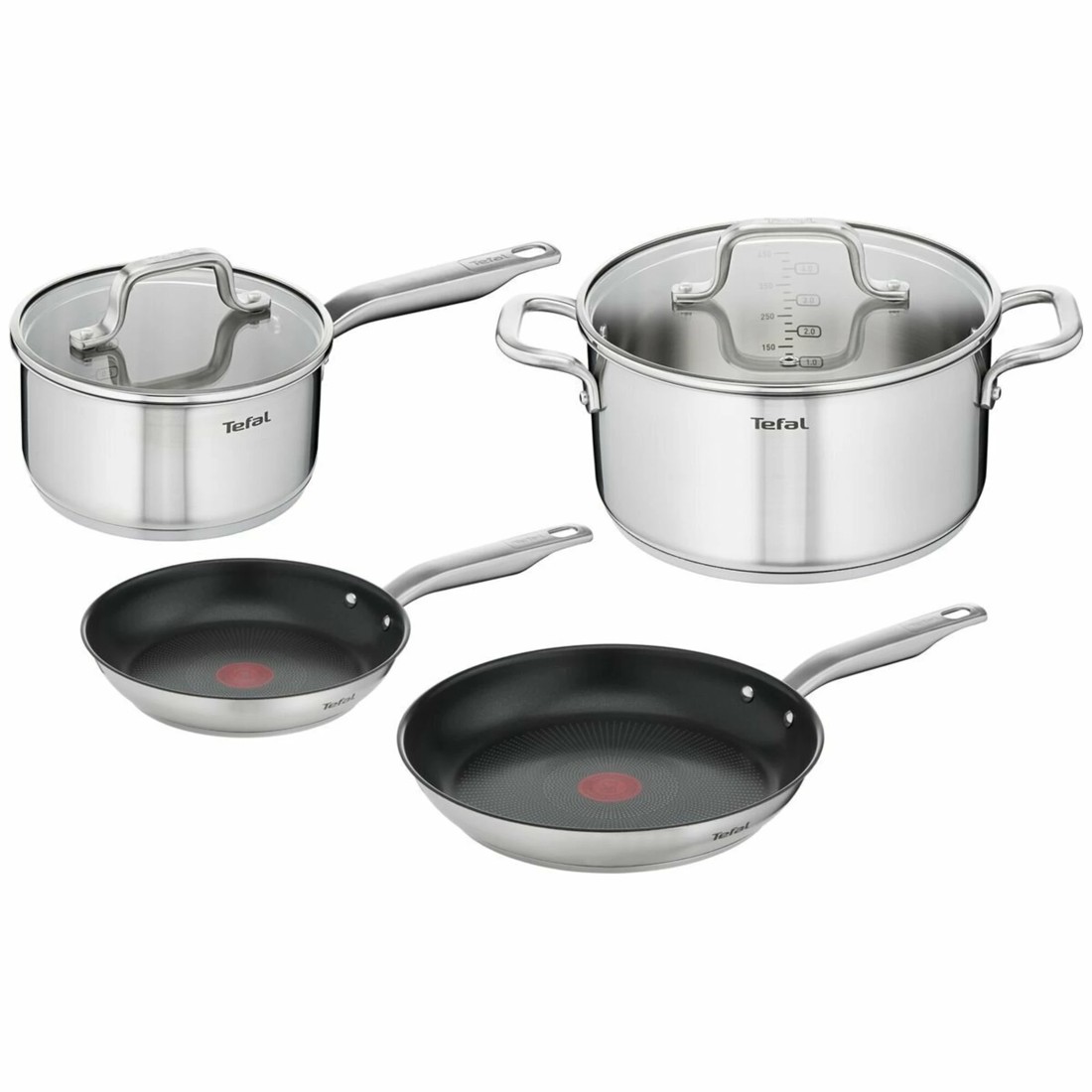 1 Tefal Virtuoso Stainless Steel Pan 4 Piece Cookware Set, 1 of 5