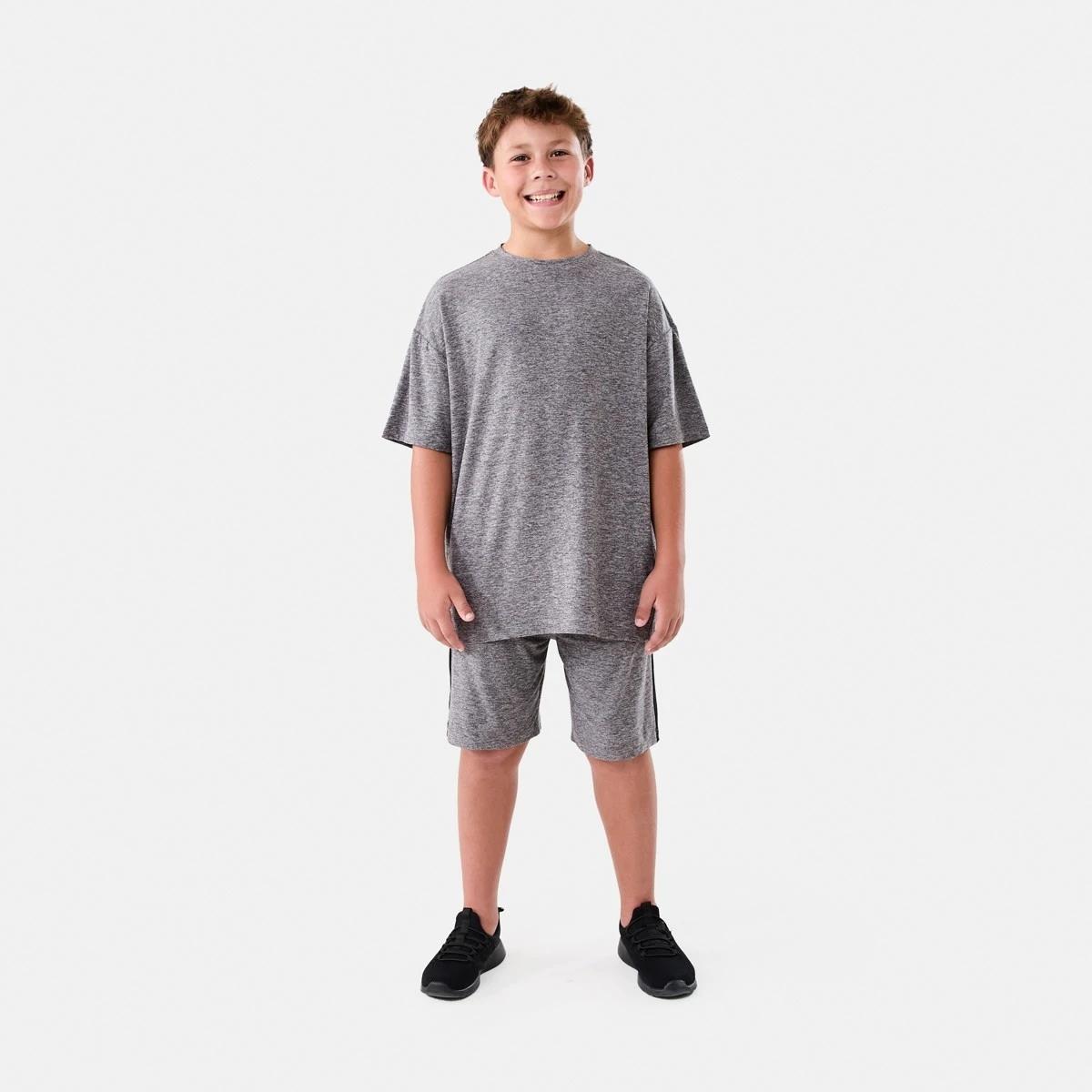 6 Active Kids Knit Shorts TEXTURED SPORT GREY, 6 of 7