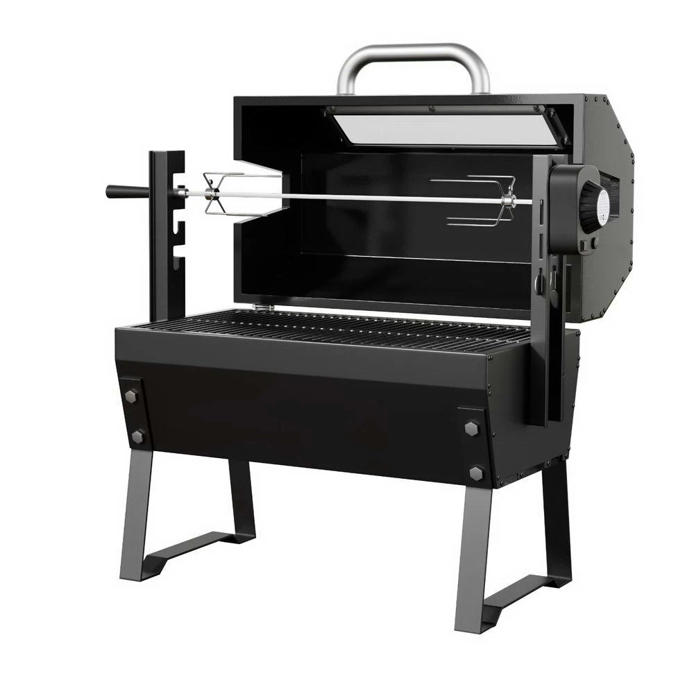 1 Grillz BBQ Grill Charcoal Electric Smoker Roaster - Black, 1 of 3