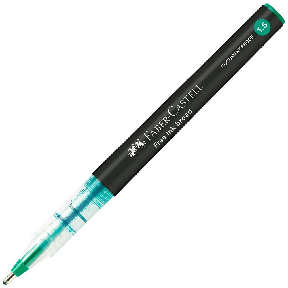 3 Faber Castell Free Ink Rollerball Pen 1.5 mm Green, 3 of 4