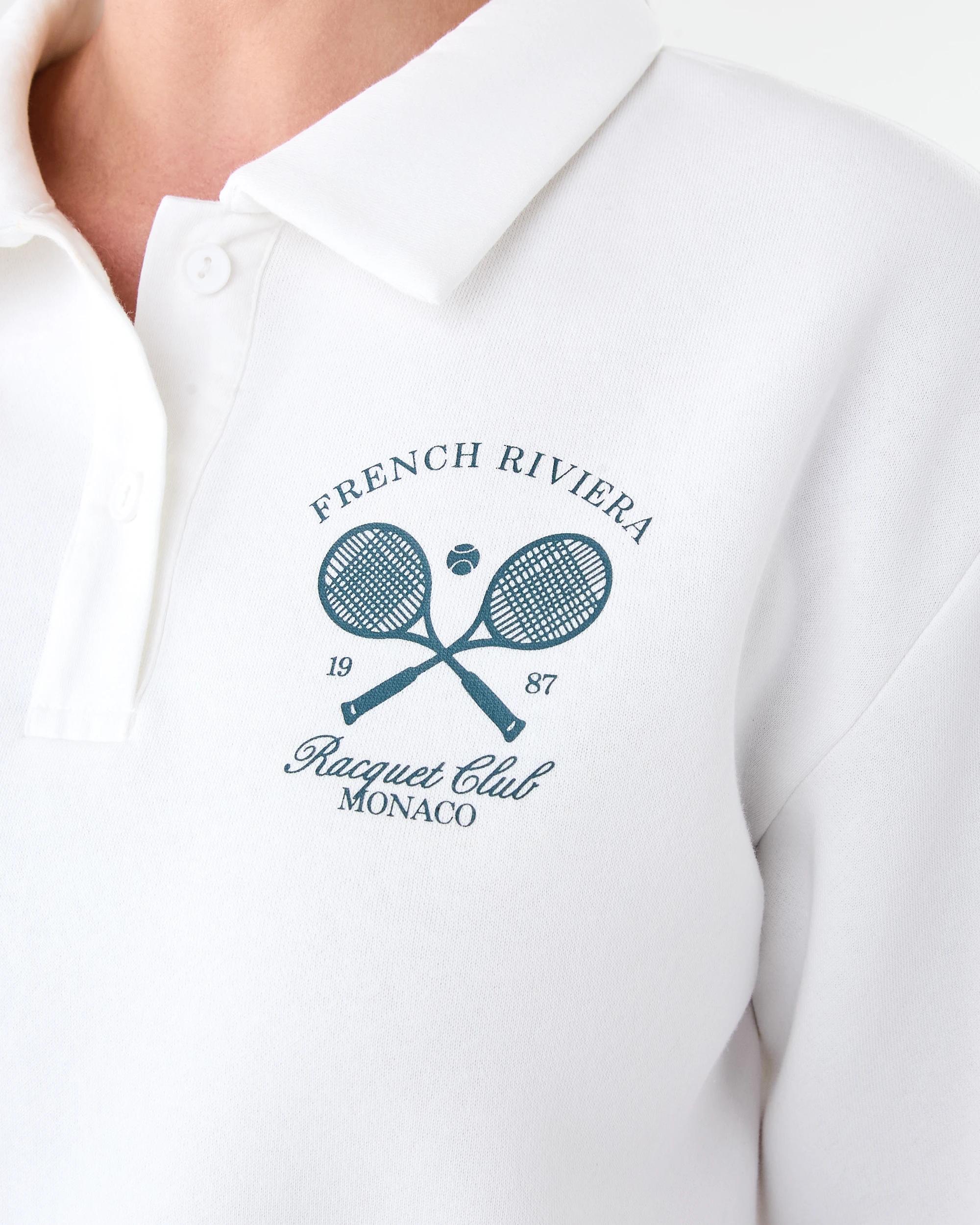 6 Polo Collar Print Sweatshirt Tennis Cld, 6 of 8