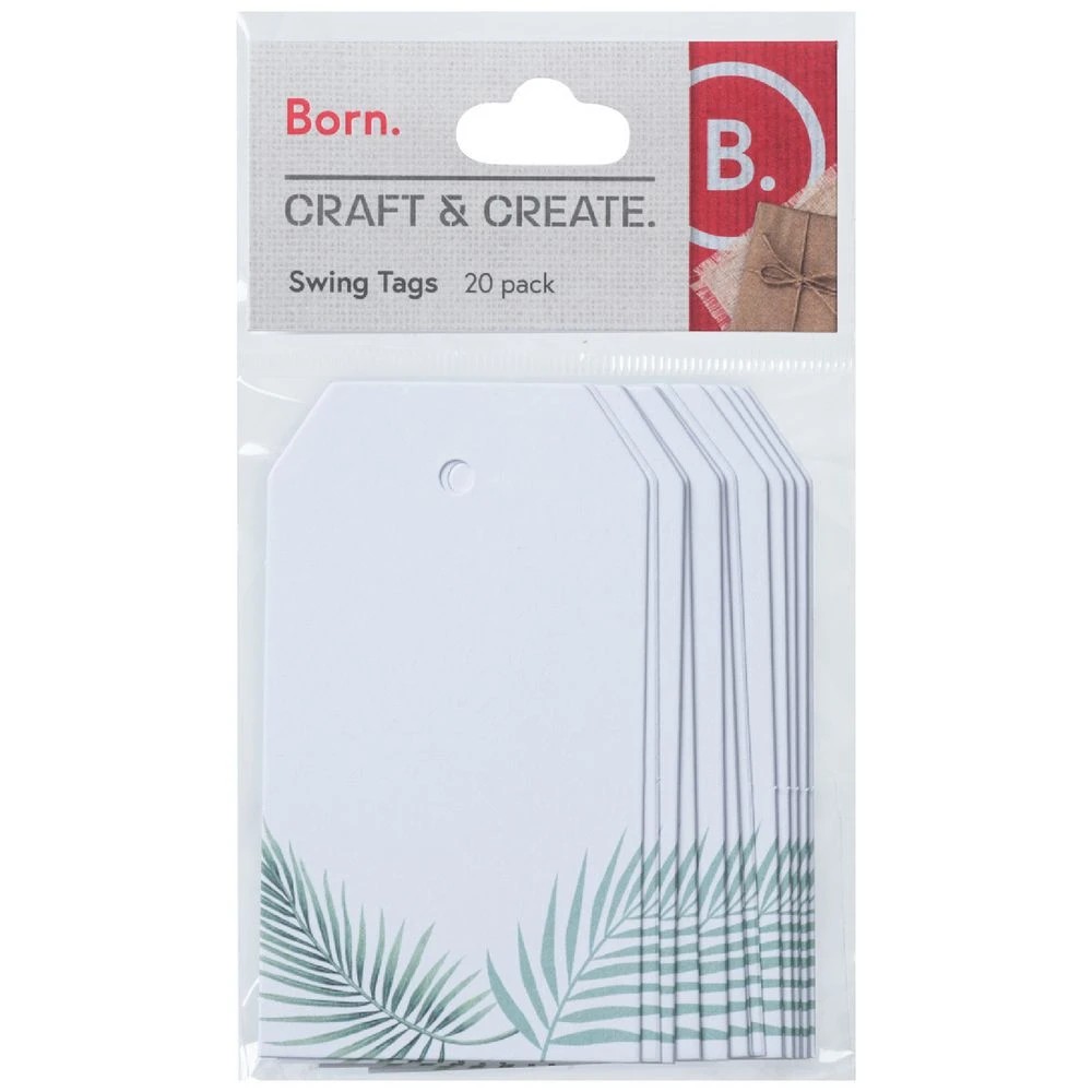 1 Born Swing Tags 20 Pack Botanical, 1 of 3