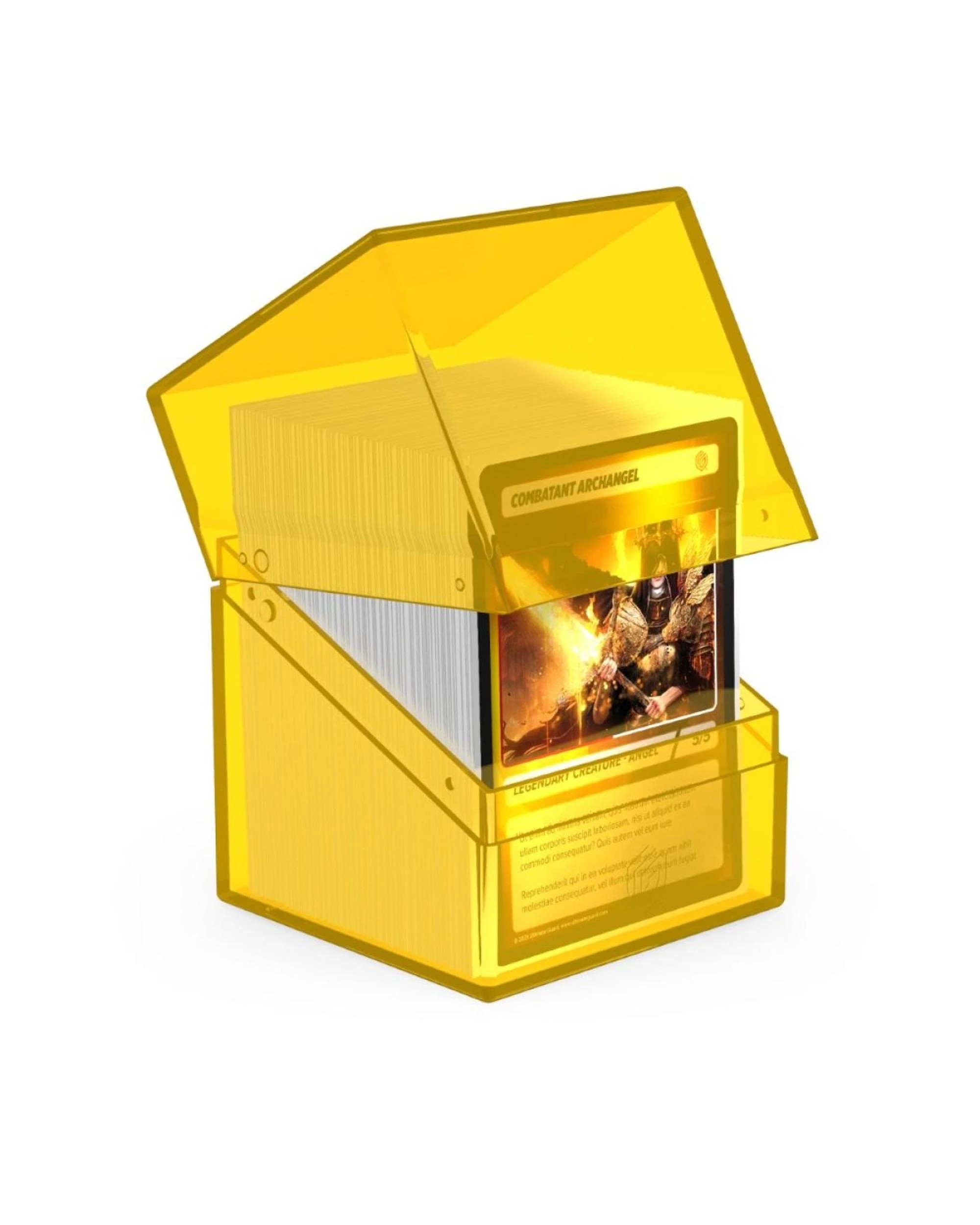 3 Ultimate Guard Boulder 100+ Clear Deck Case - Amber - Yellow, 3 of 3