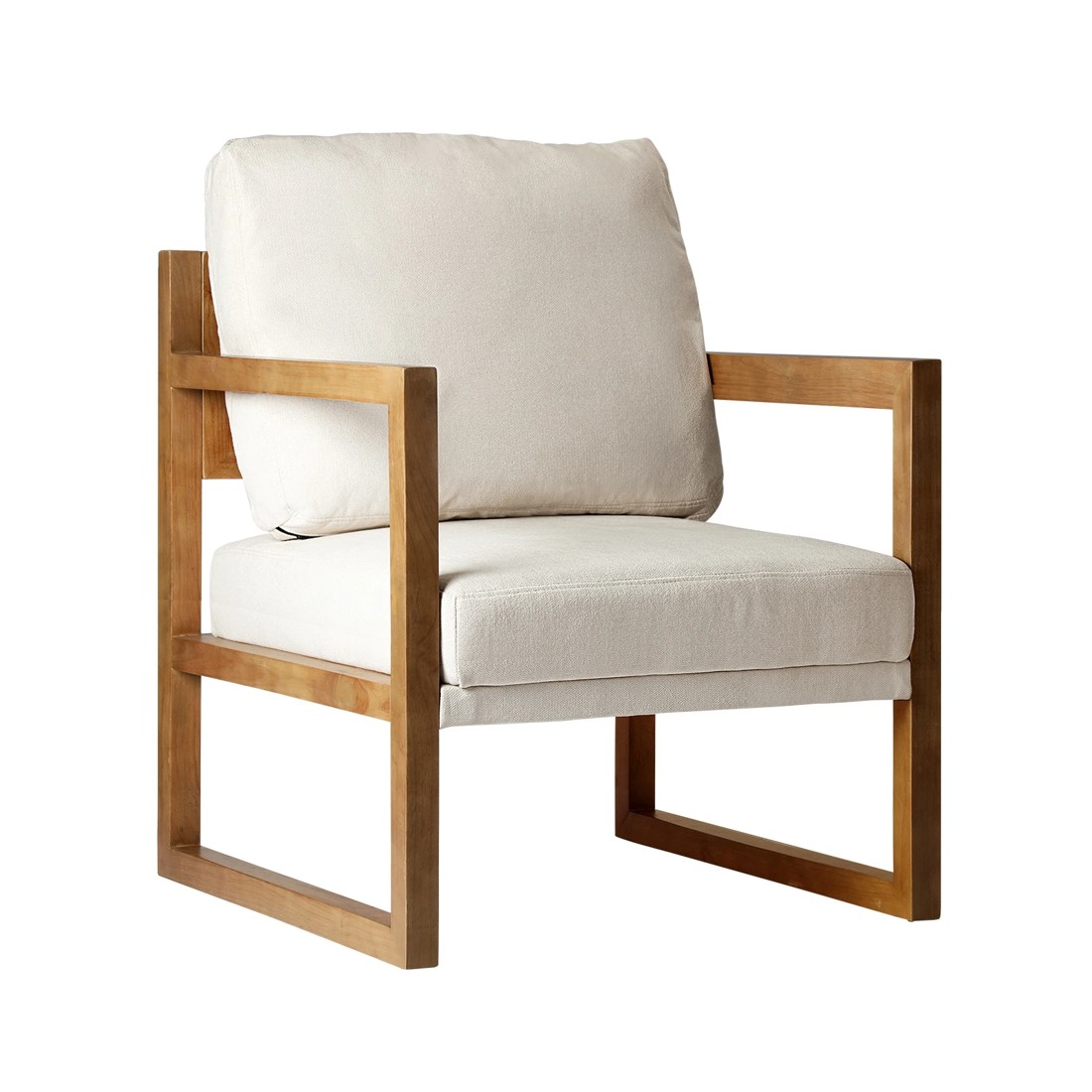 1 Oikiture Armchair Lounge Sofa Chair Fabric Accent Chairs Tub Armchairs Couches
 - Beige, 1 of 10