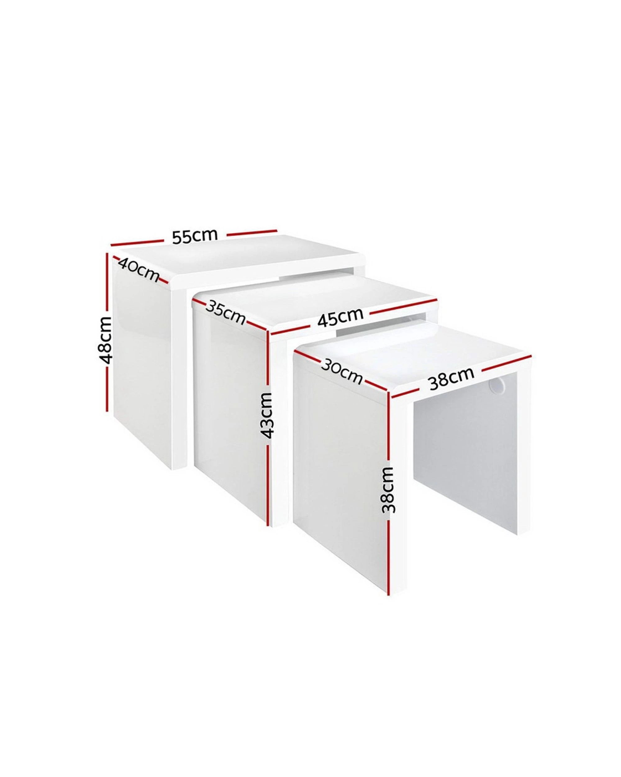 2 Artiss Nesting Coffee Table Set Of 3
 - Brown, 2 of 4