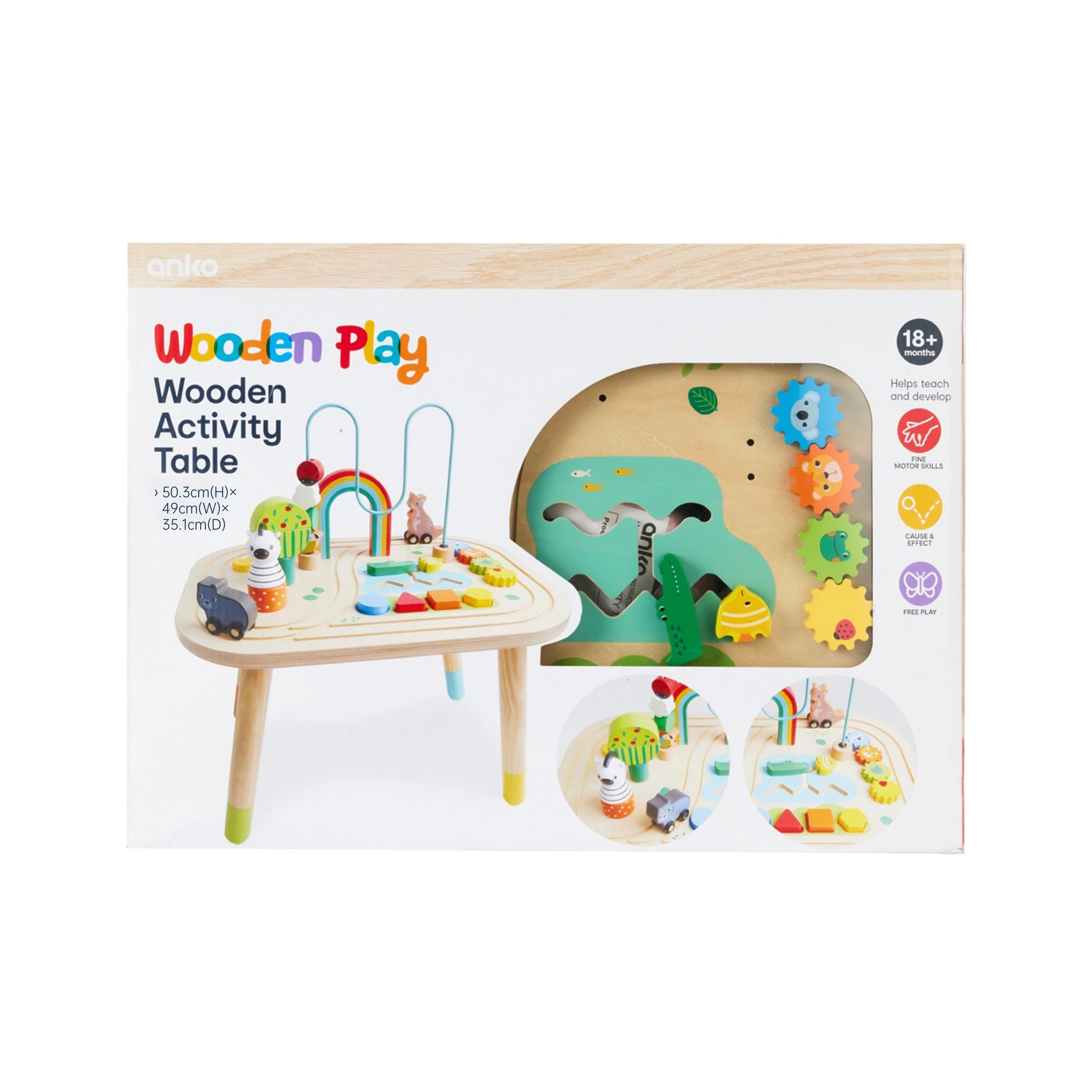 10 Wooden Play: Wooden Activity Table, 10 of 11