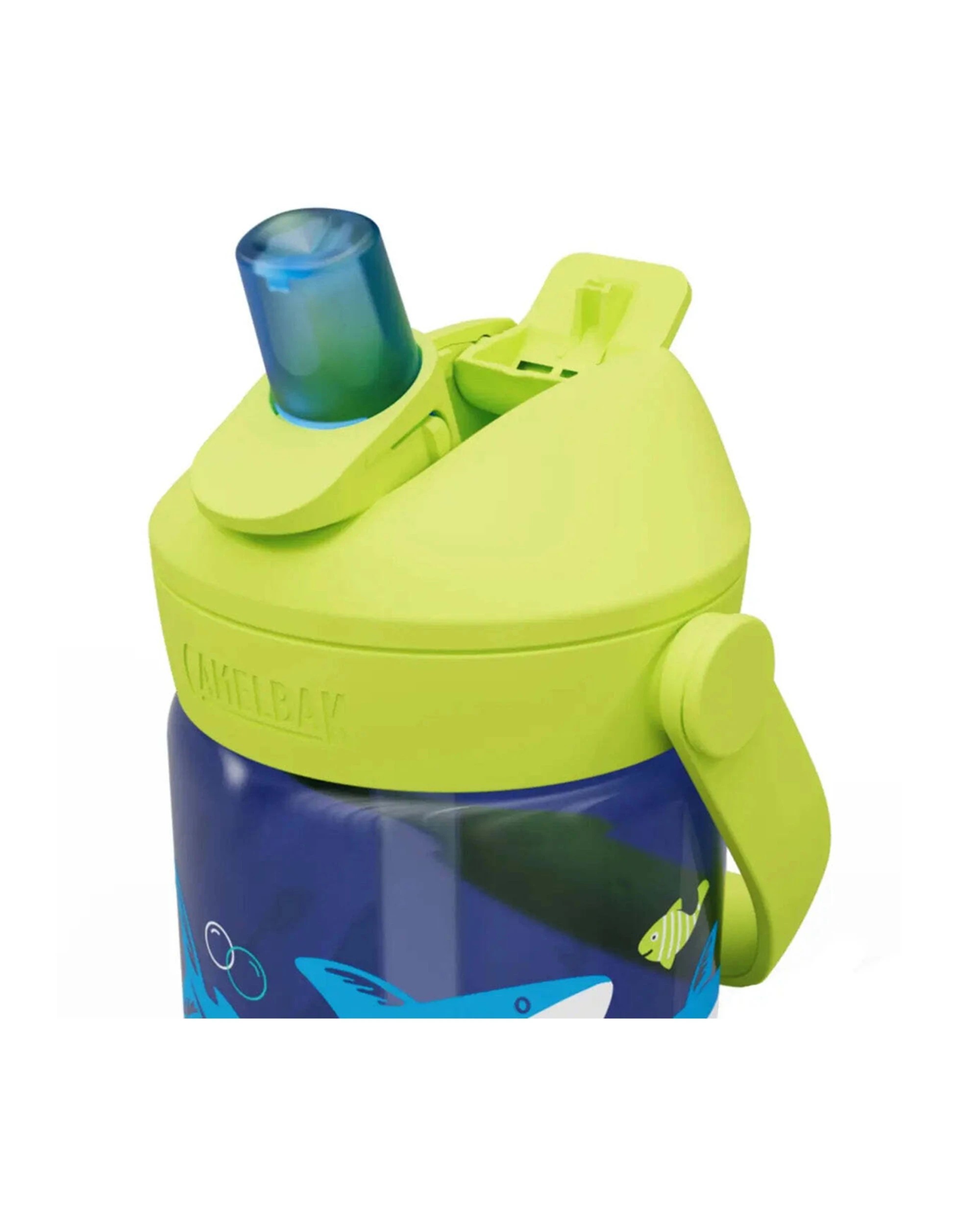 3 CamelBak Kids Thrive Flip Straw 400ml Drink Bottle Leakproof Sharks and Rays - Blue, 3 of 4