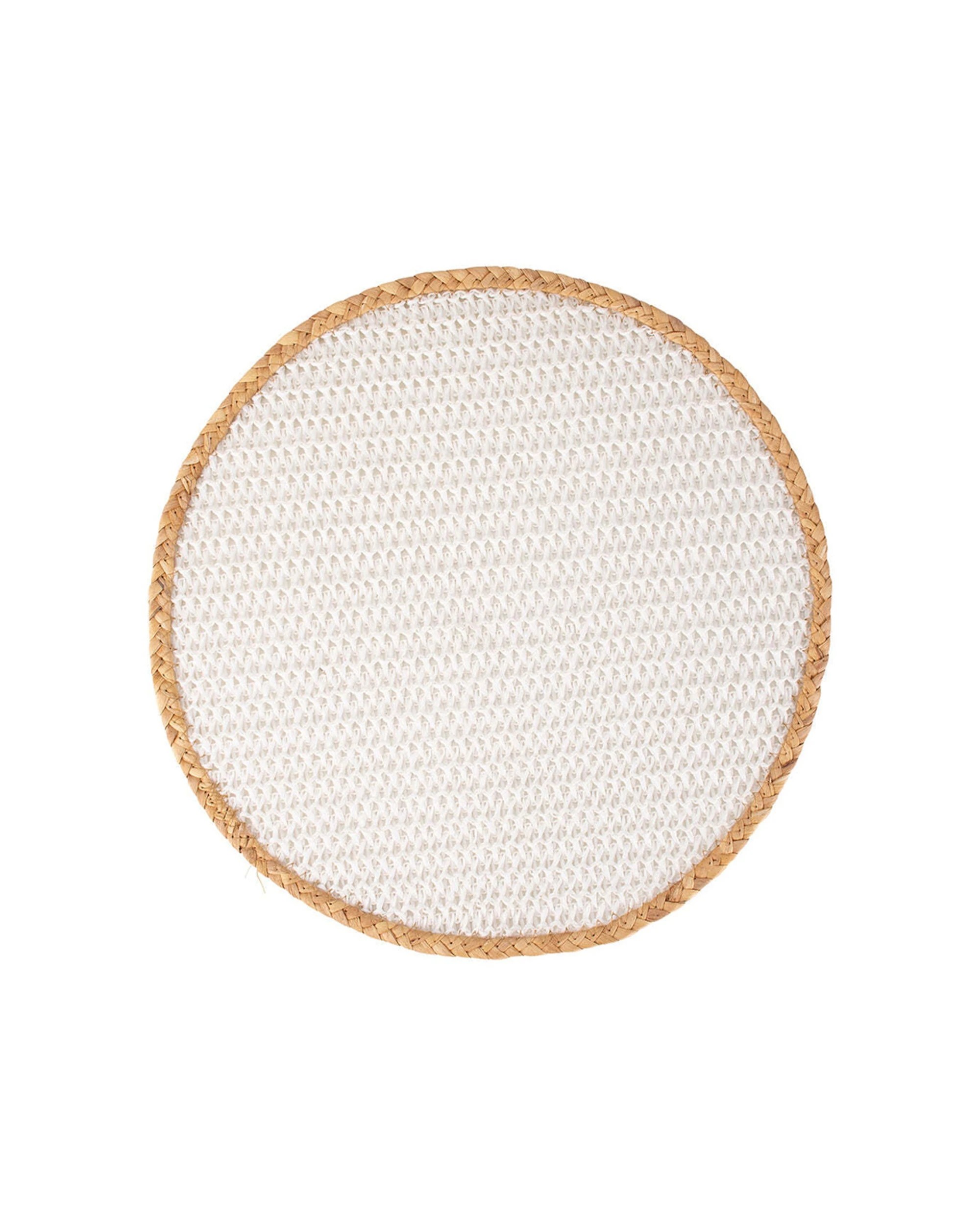 1 Maxwell & Williams Table Accents Placemat 38cm Round Natural Fibre Easy Care - White, 1 of 3