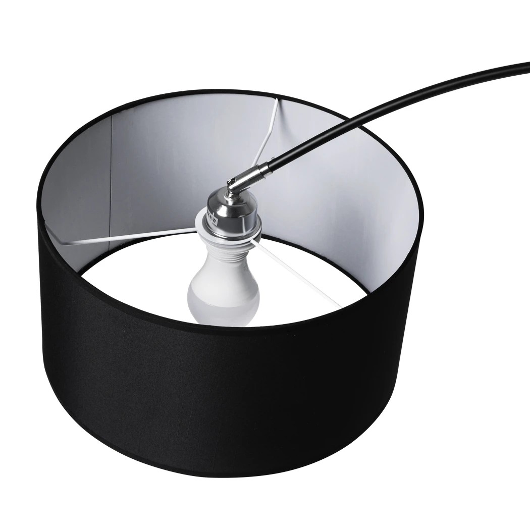 3 220V 60W Iron+Marble+Cloth Floor Lamp Black Stand Black Lamp, 3 of 5