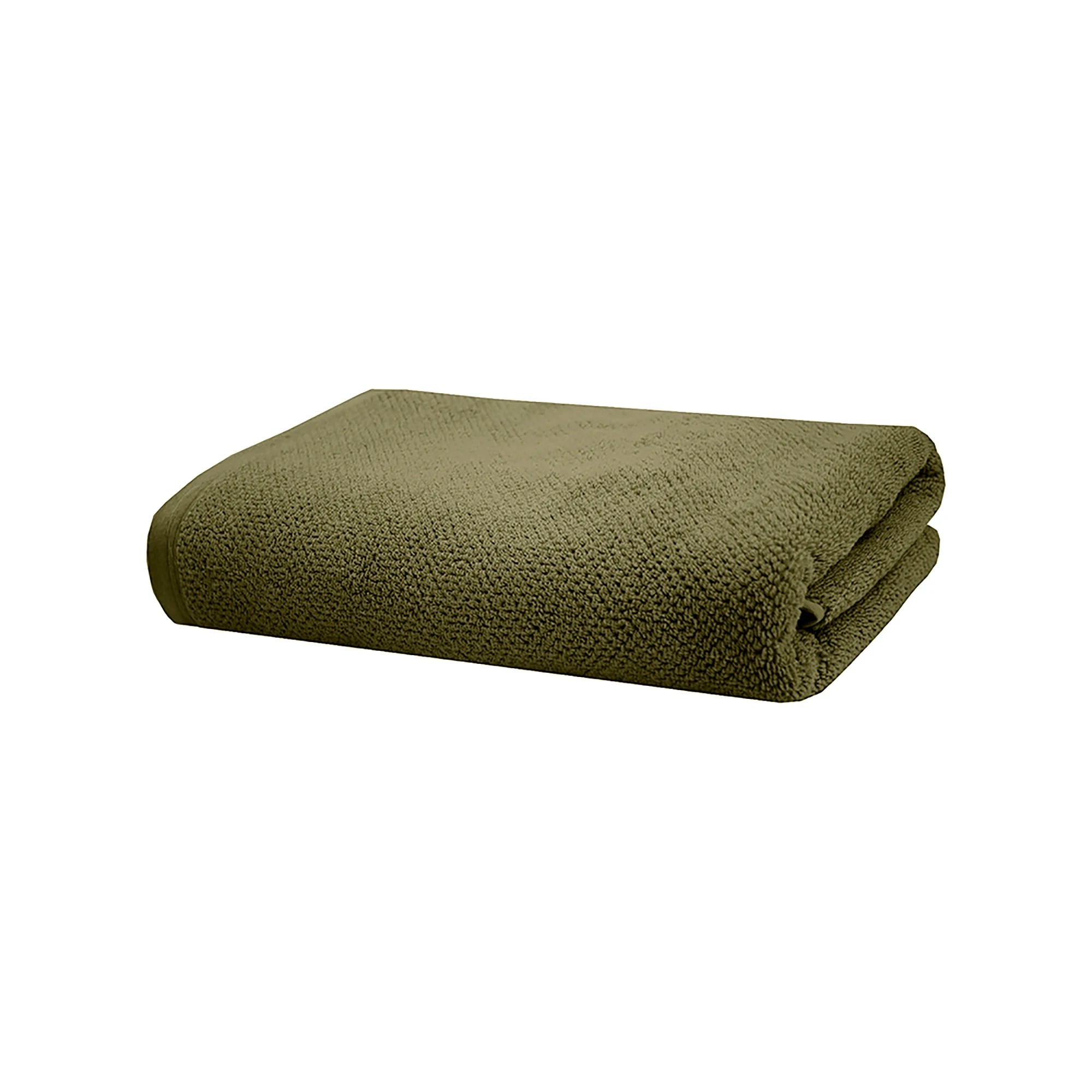 2 Bambury Angove 600gsm Soft Absorbent Cotton Bath Towel Textured - Green, 2 of 4