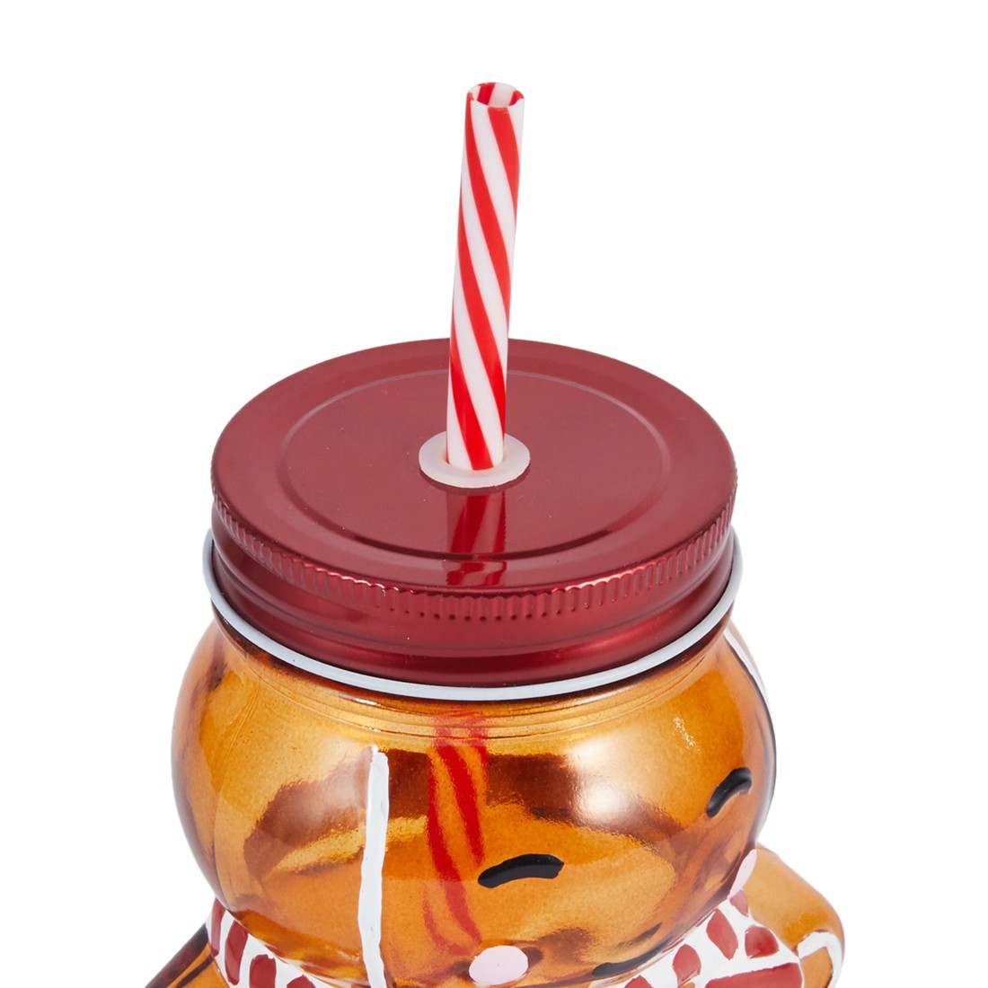3 Gingerbread Drink Jar & Straw, 3 of 7