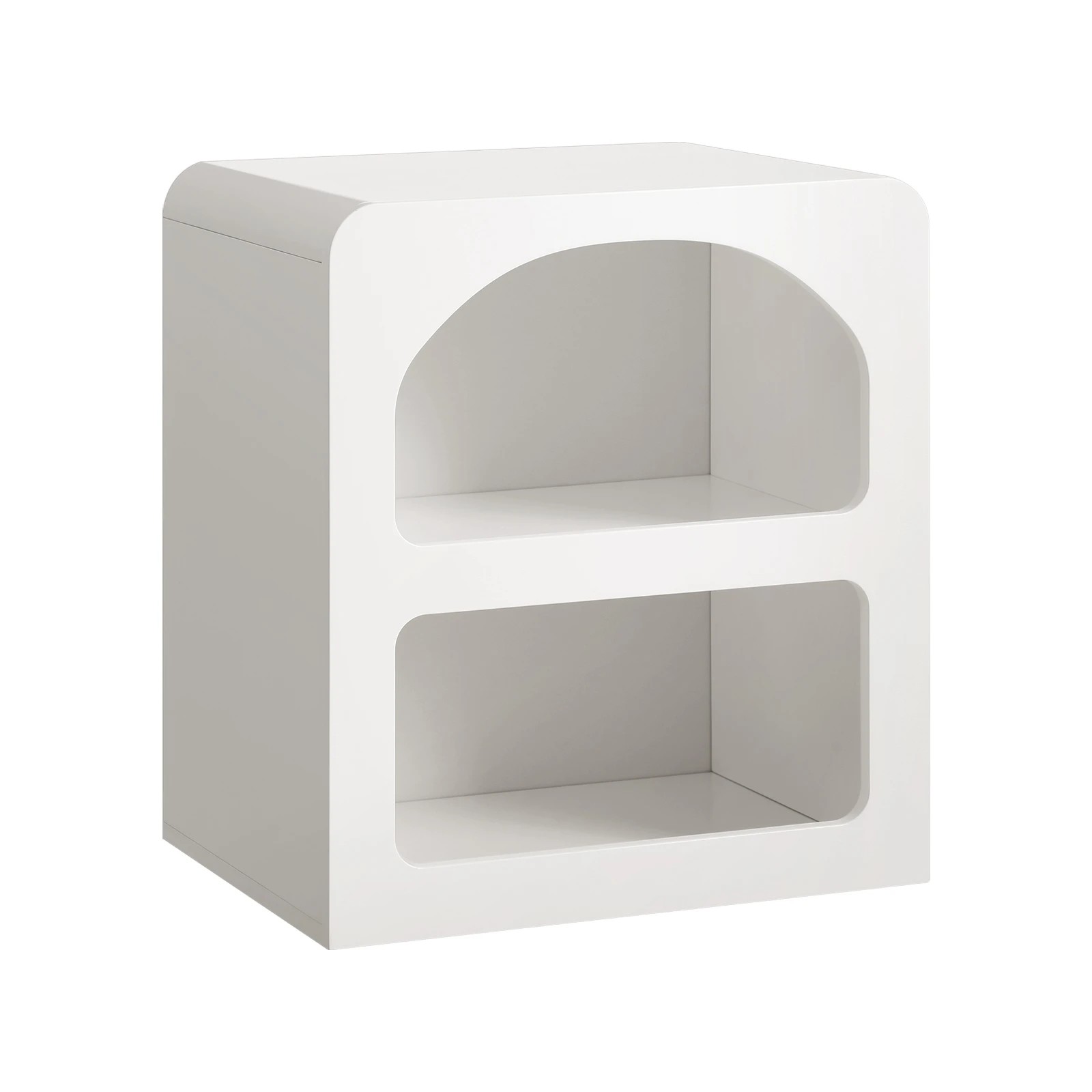 1 Oikiture Bedside Table Display Shelf Storage Cabinet Nightstand
 - White, 1 of 10