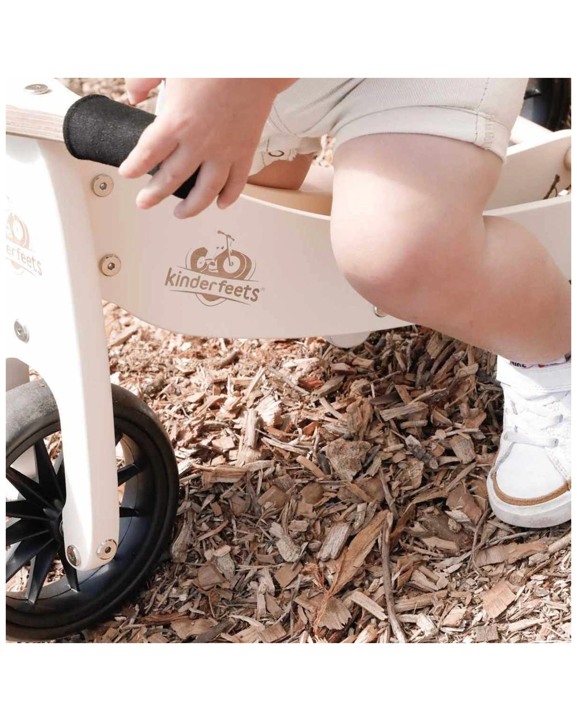 5 Kinderfeets 2-in-1 Wooden Balance Bike And Trike Cream Kids Ride-on Toy 12-24 Months - No Colour, 5 of 7