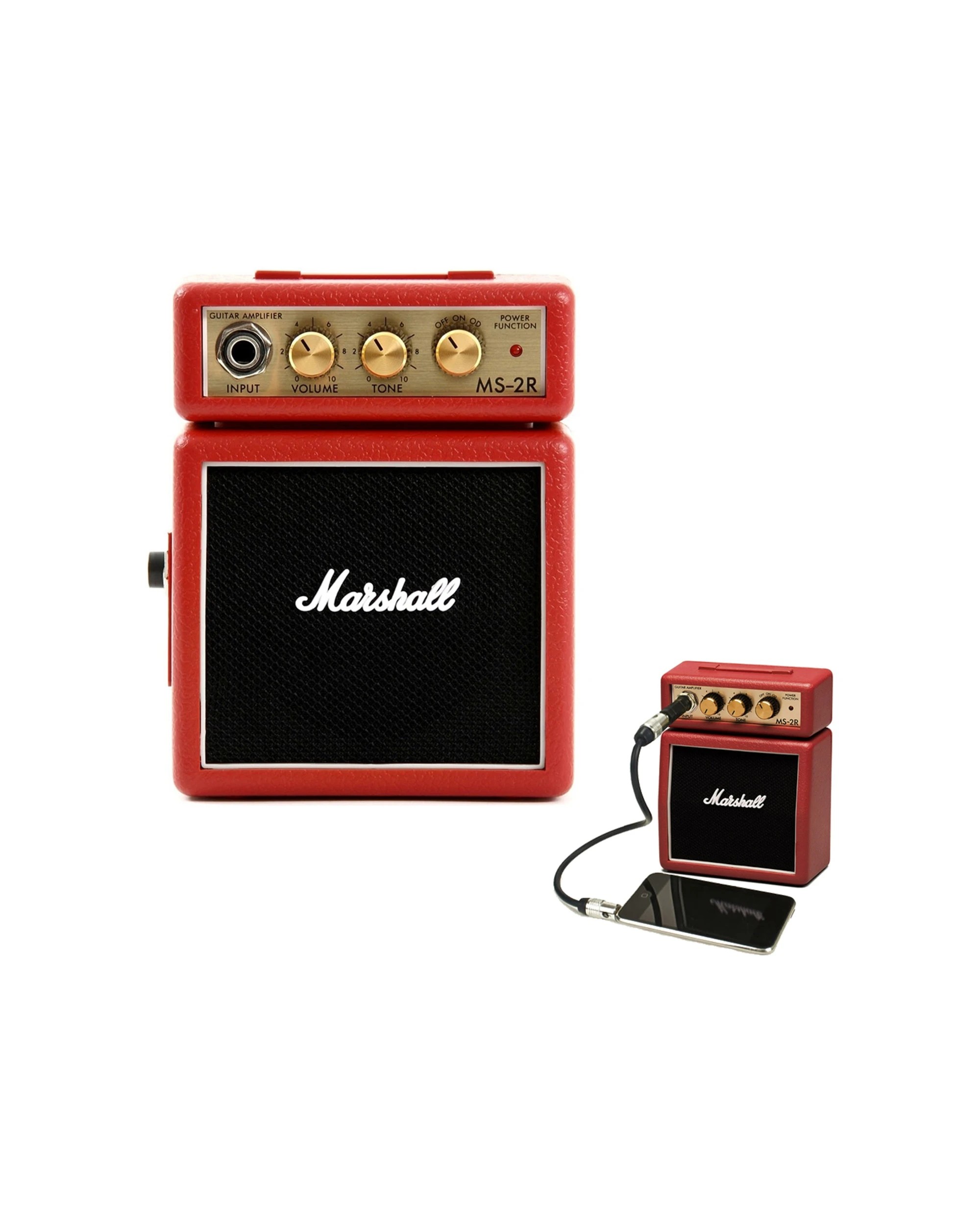 1 Marshall Portable Micro Amplifier Amp Speaker For iPhone iPod Samsung Moblile Devices - Red, 1 of 3