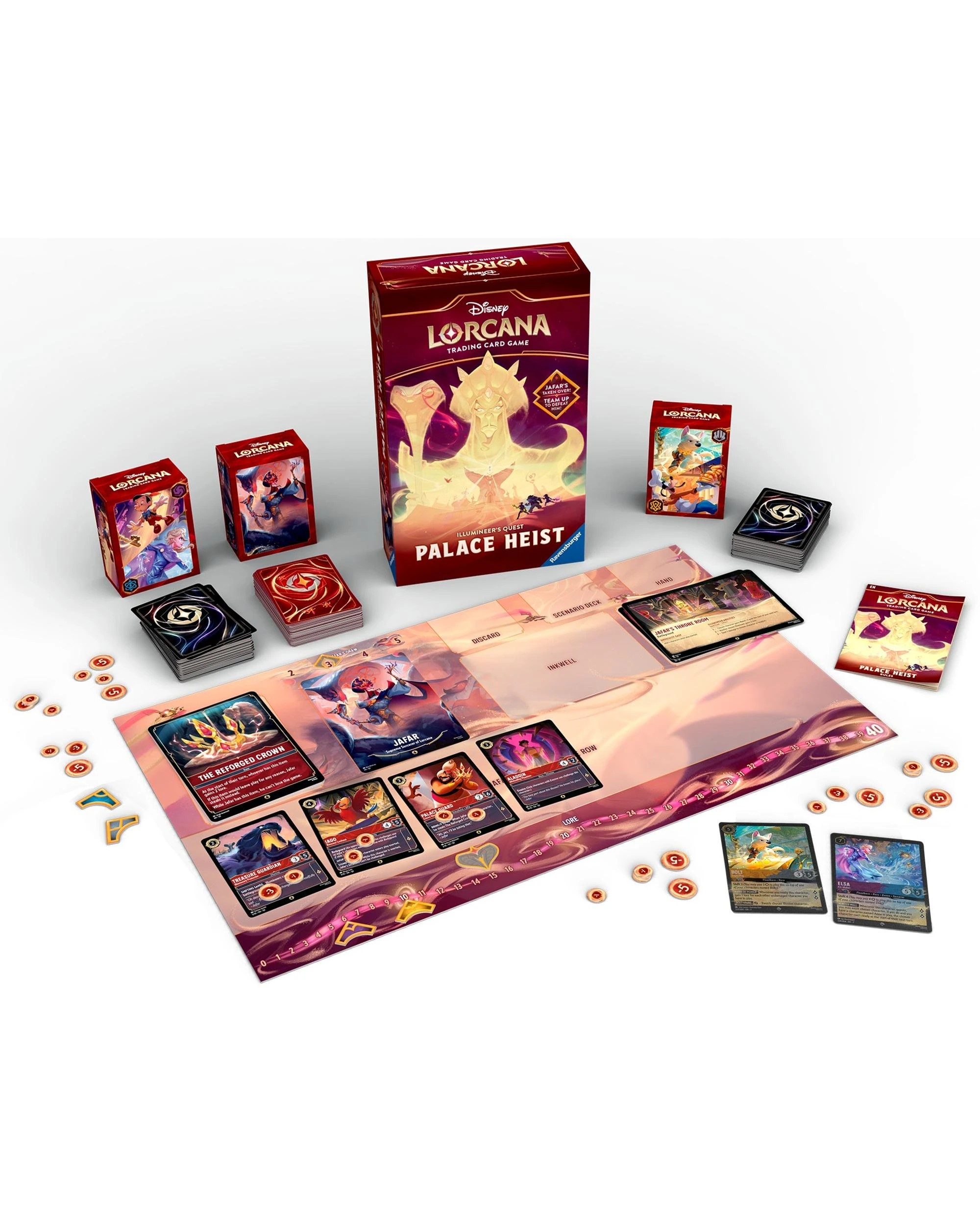 2 Ravensburger Disney Lorcana TCG: Reign of Jafar Illumineer's Quest Palace Heist, 2 of 2