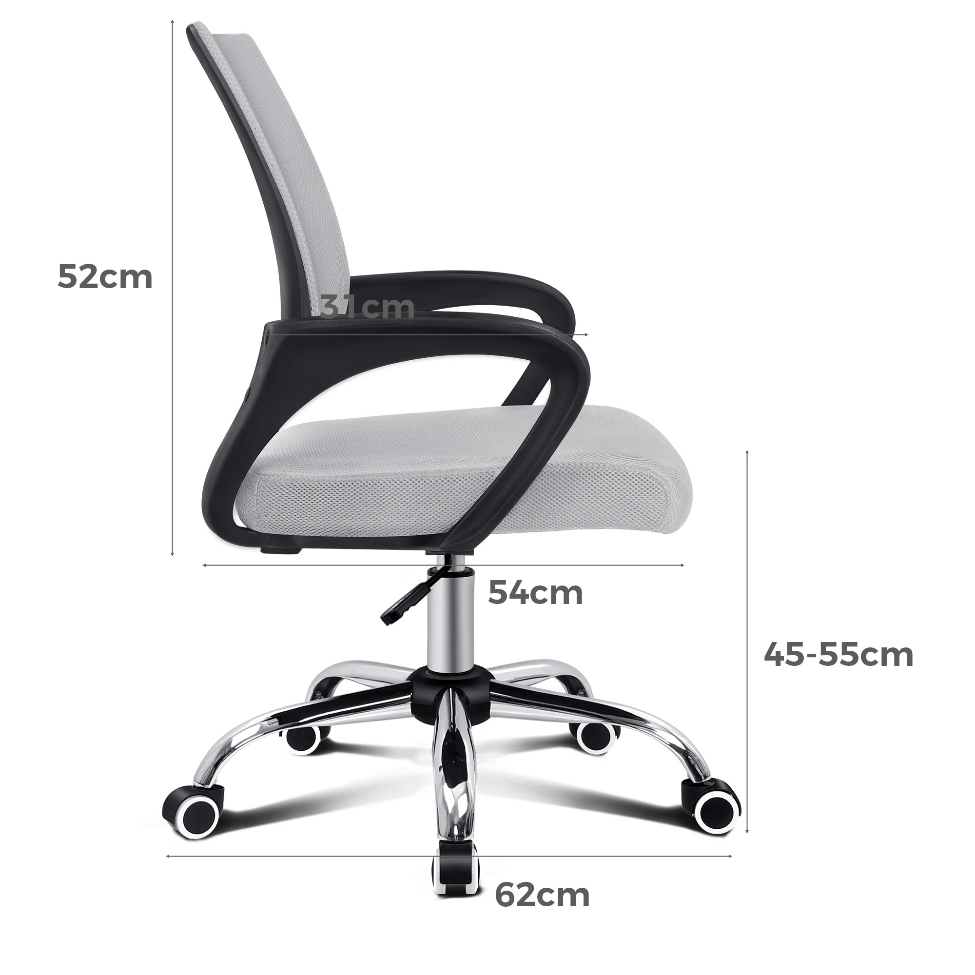9 Alfordson Gaming Office Chair Mesh Executive Seat Computer Racing Work - Grey, 9 of 10