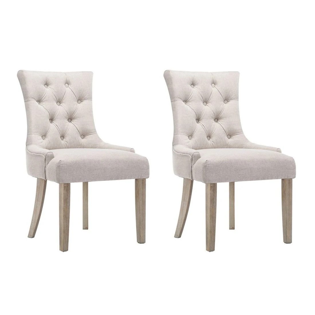 1 Artiss Dining Chairs Set of 2 - White, 1 of 5
