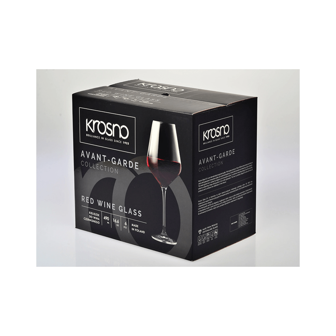 5 Krosno 6pc Avant-garde Stemmed Wine Glass Set 550ml For Home Bar And Parties
 - Plain, 5 of 6