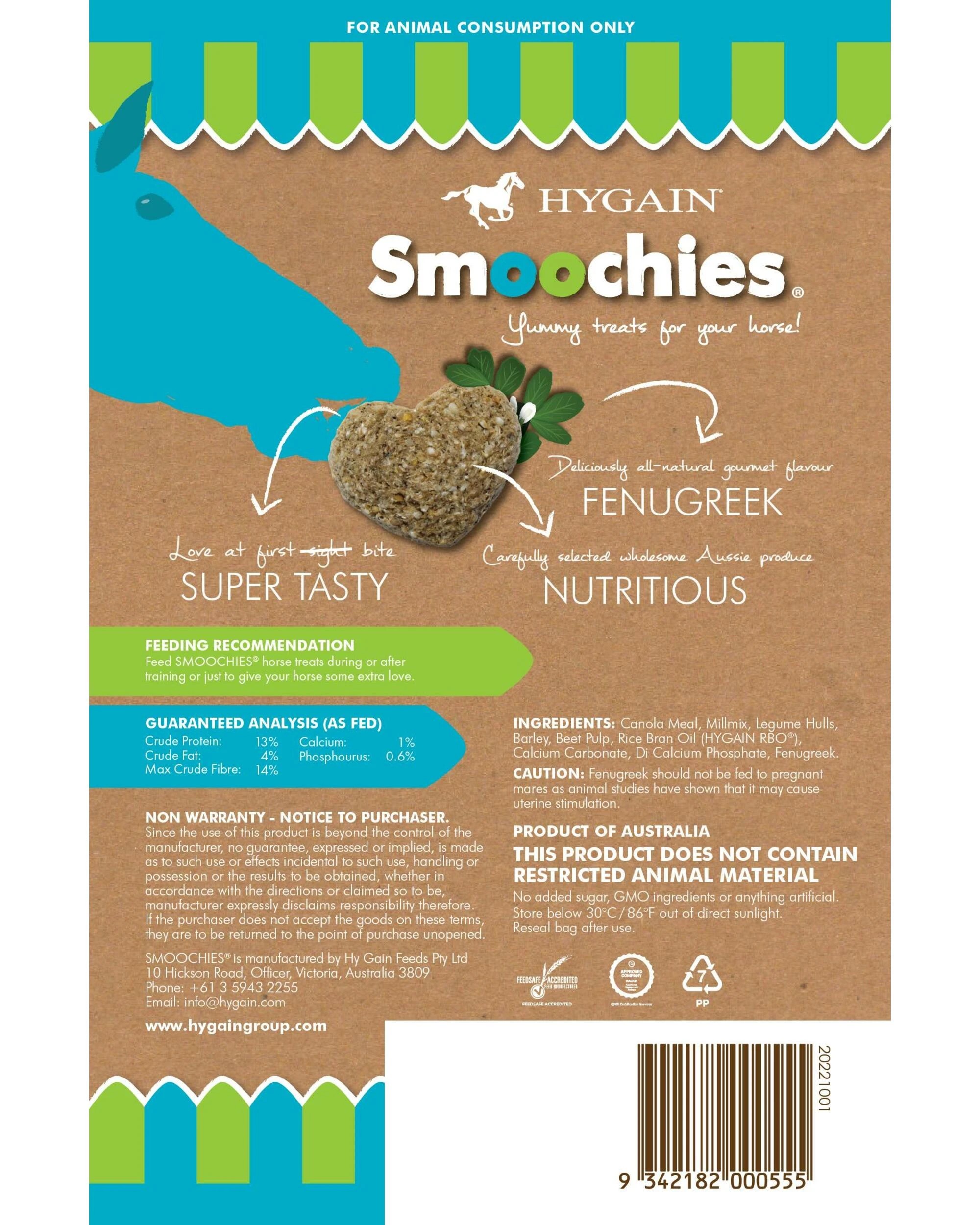 2 Hygain Smoochie Horses Heart-Shaped Biscuit Treats 250g Pouches X 10, 2 of 2