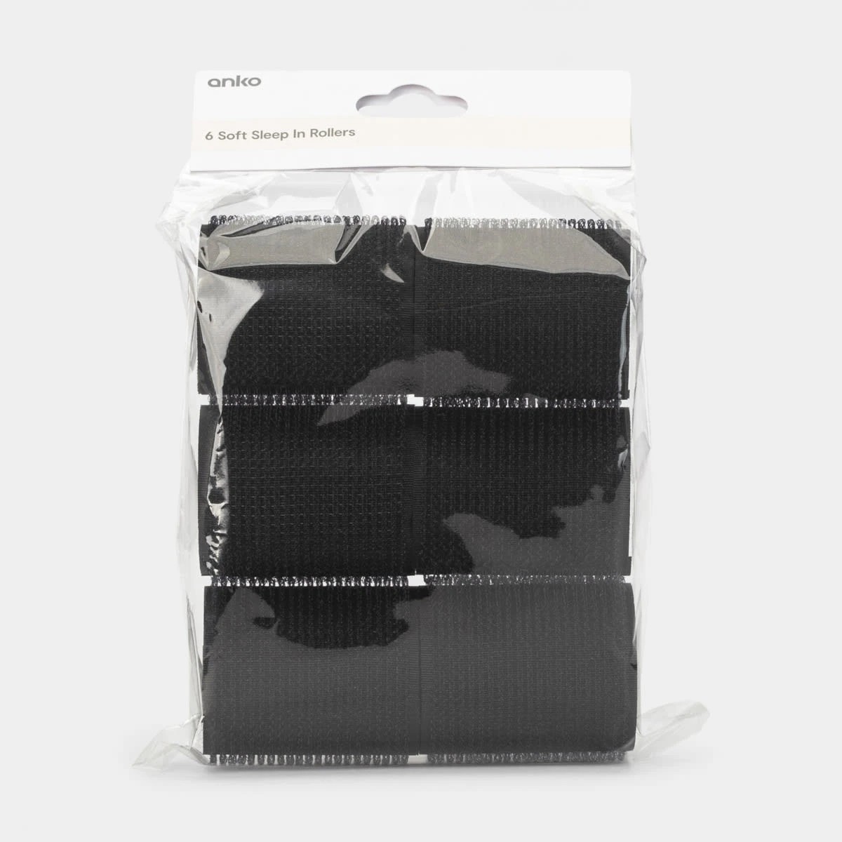 1 6 Pack Soft Sleep In Rollers - Black, 1 of 5