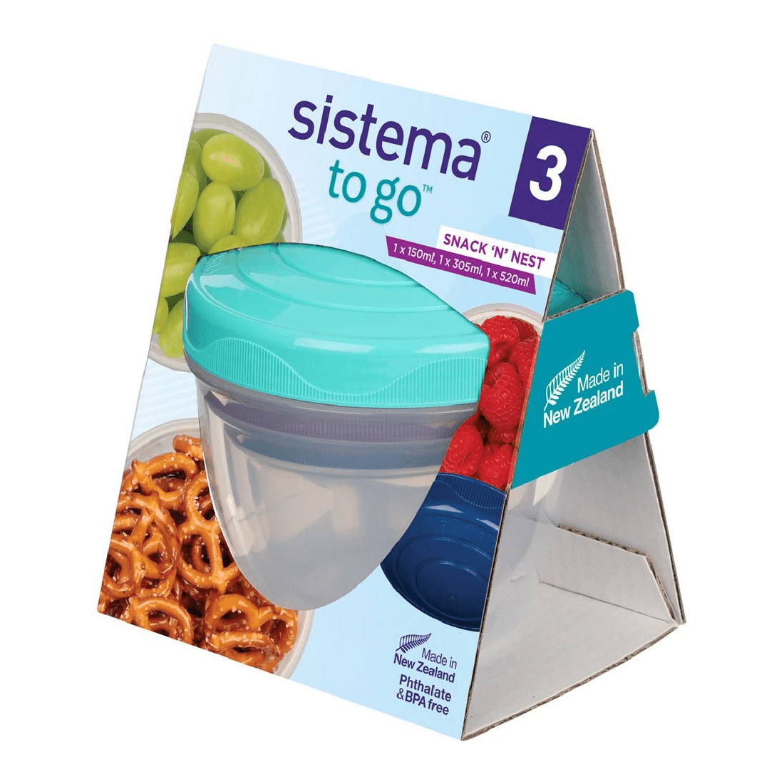 2 Sistema Snack ‘n’ Nest To Go Set 3 Pack, 2 of 3