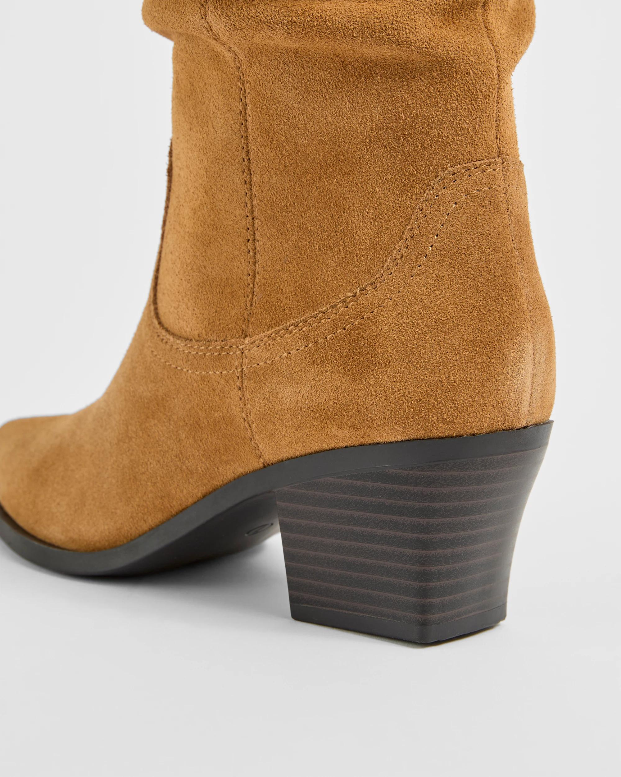 3 Target Woman Genuine Suede Leather Slouch Boot CHESTNUT SUEDE, 3 of 3