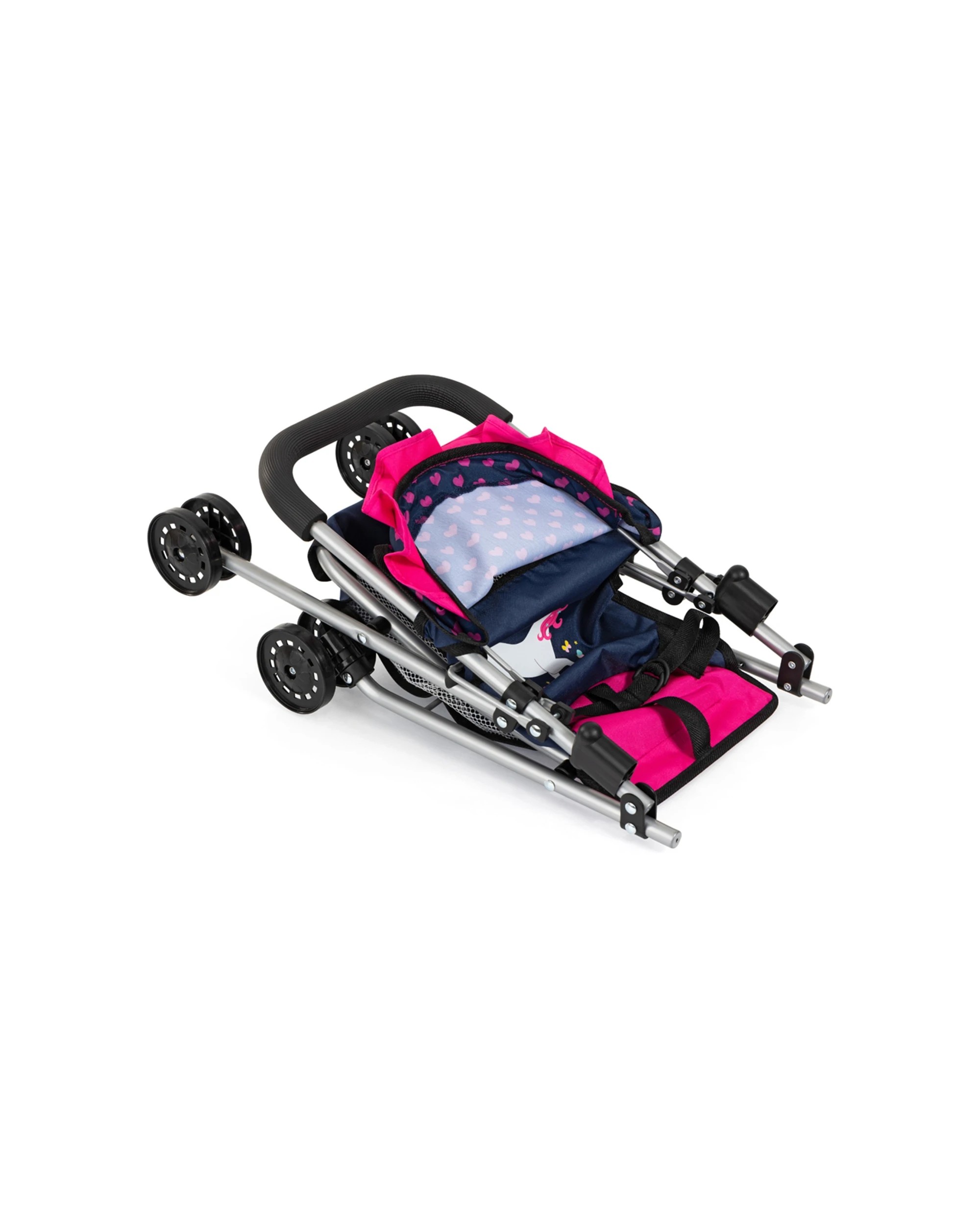 3 BAYER Doll Buggy Unicorn Doll Pram Kids Doll Stroller For Dolls Up To 18
 - pink, 3 of 4