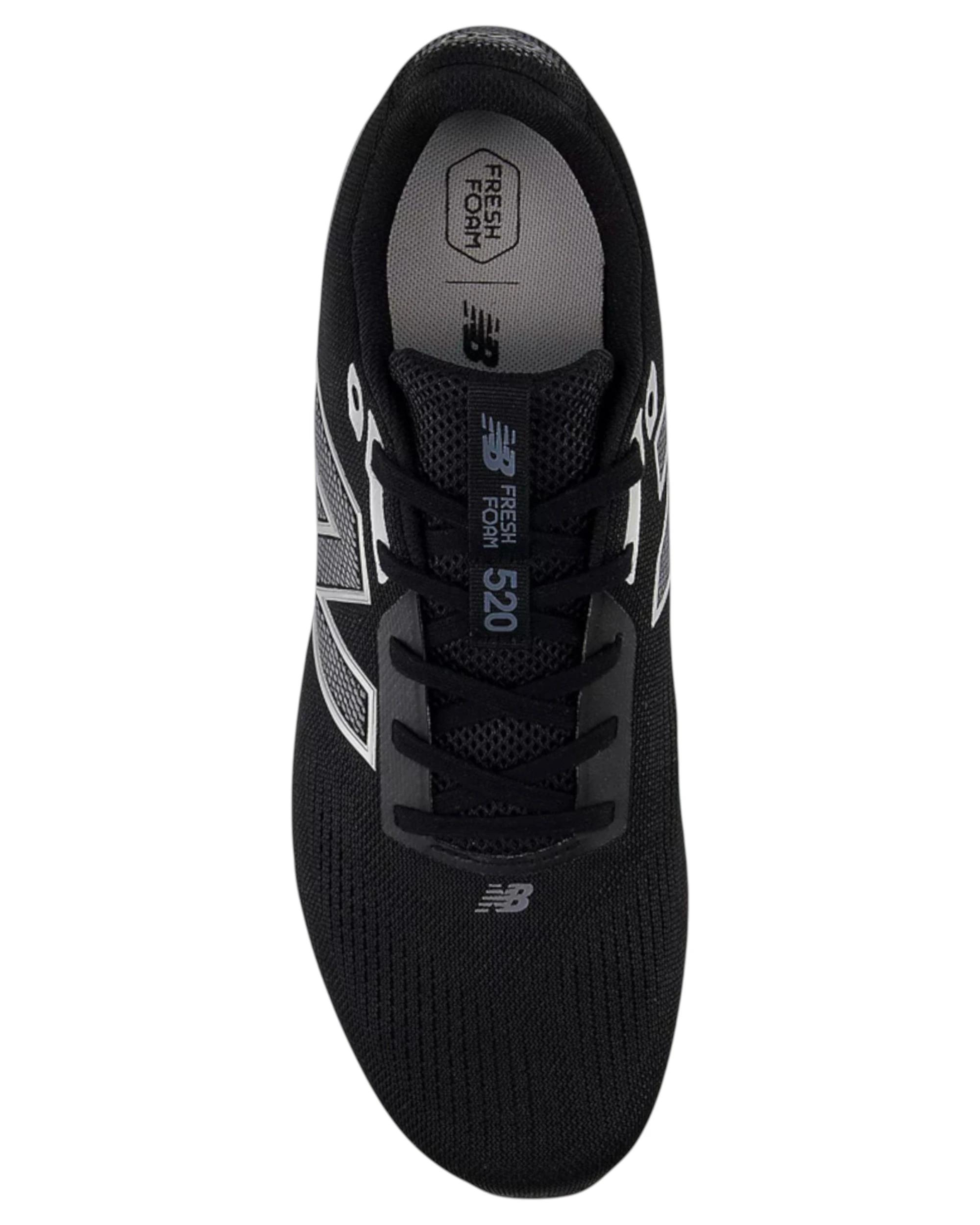 2 New Balance Mens Fresh Foam 520 v9 Athletic Running Shoes BLACK/WHITE, 2 of 5