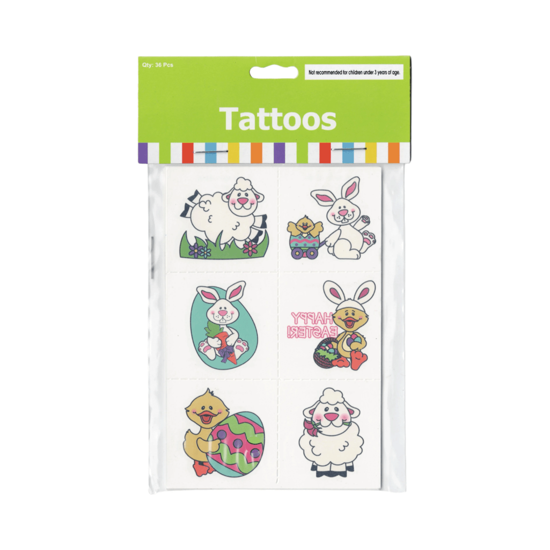3 Oriental Trading Easter Tattoos Pack of 36, 3 of 4