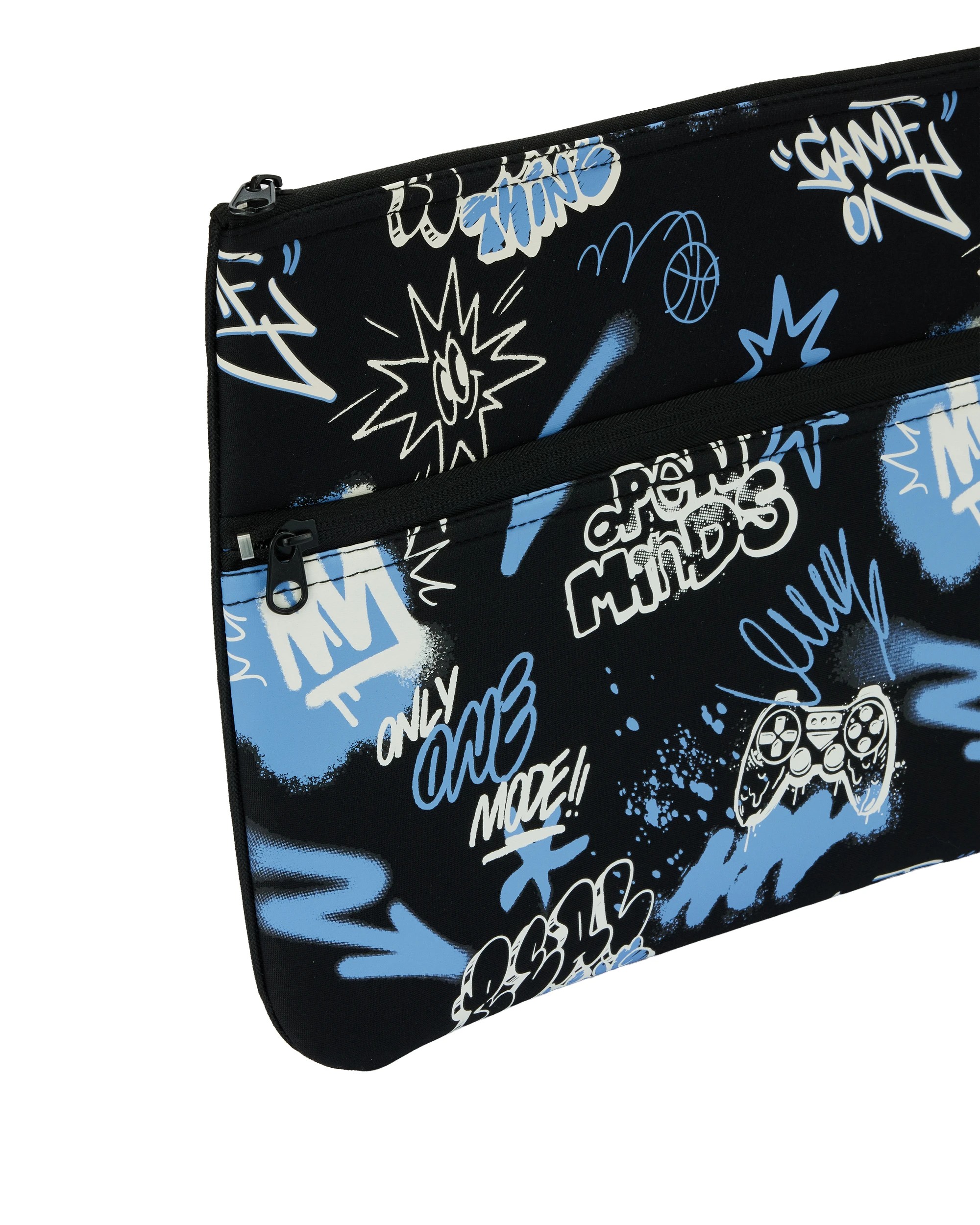 3 Twin Zip Pencil Case - Gamer, 3 of 6