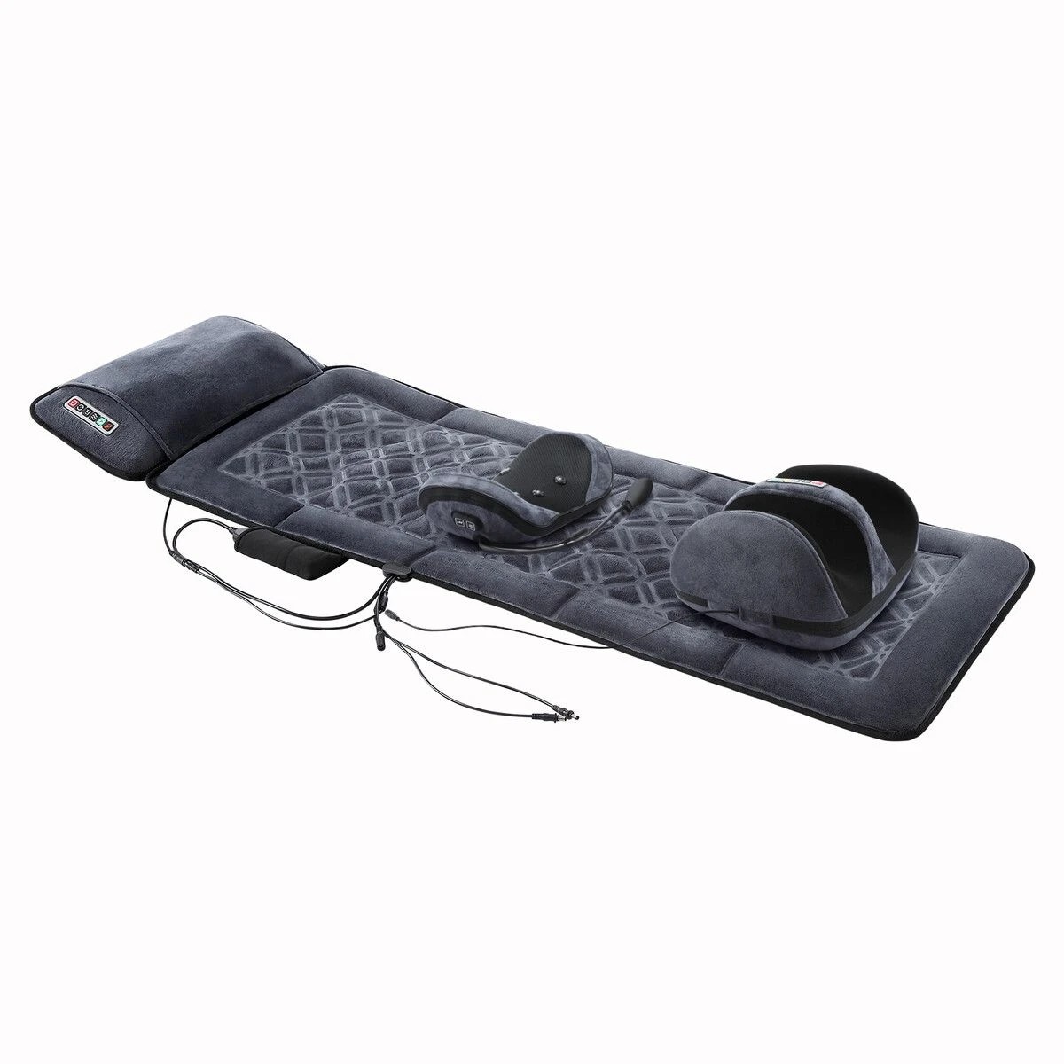 1 HOMASA Heated Massage Mat Full Body Shiatsu Vibration Lumbar Support Heating Neck Back Foot Massager Electric, 1 of 6