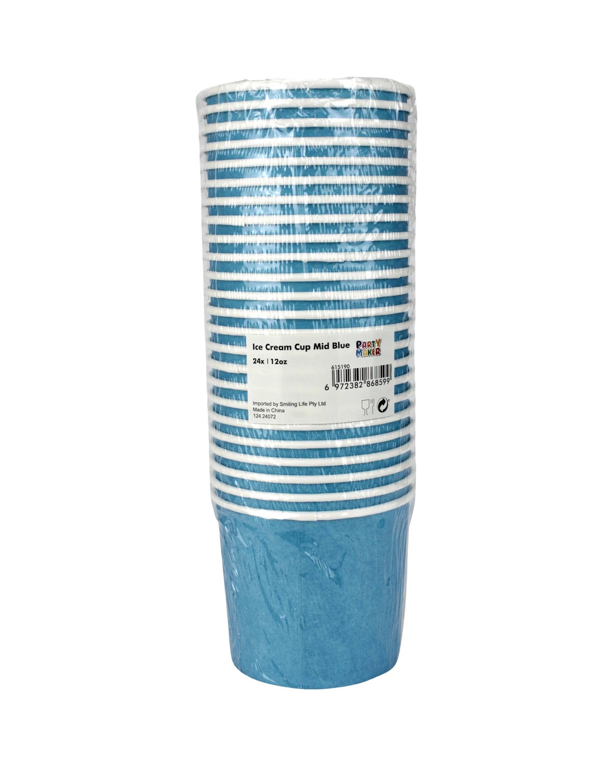 3 Party Maker Ice Cream Cups 354ml Pack of 24 - Blue, 3 of 3