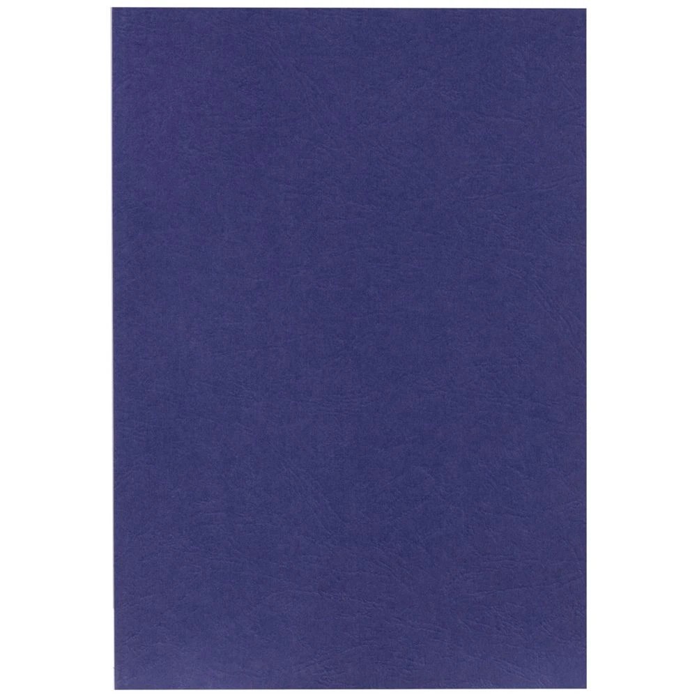 3 GBC Binding Cover A4 Leathergrain Navy Blue 100 Pack, 3 of 4