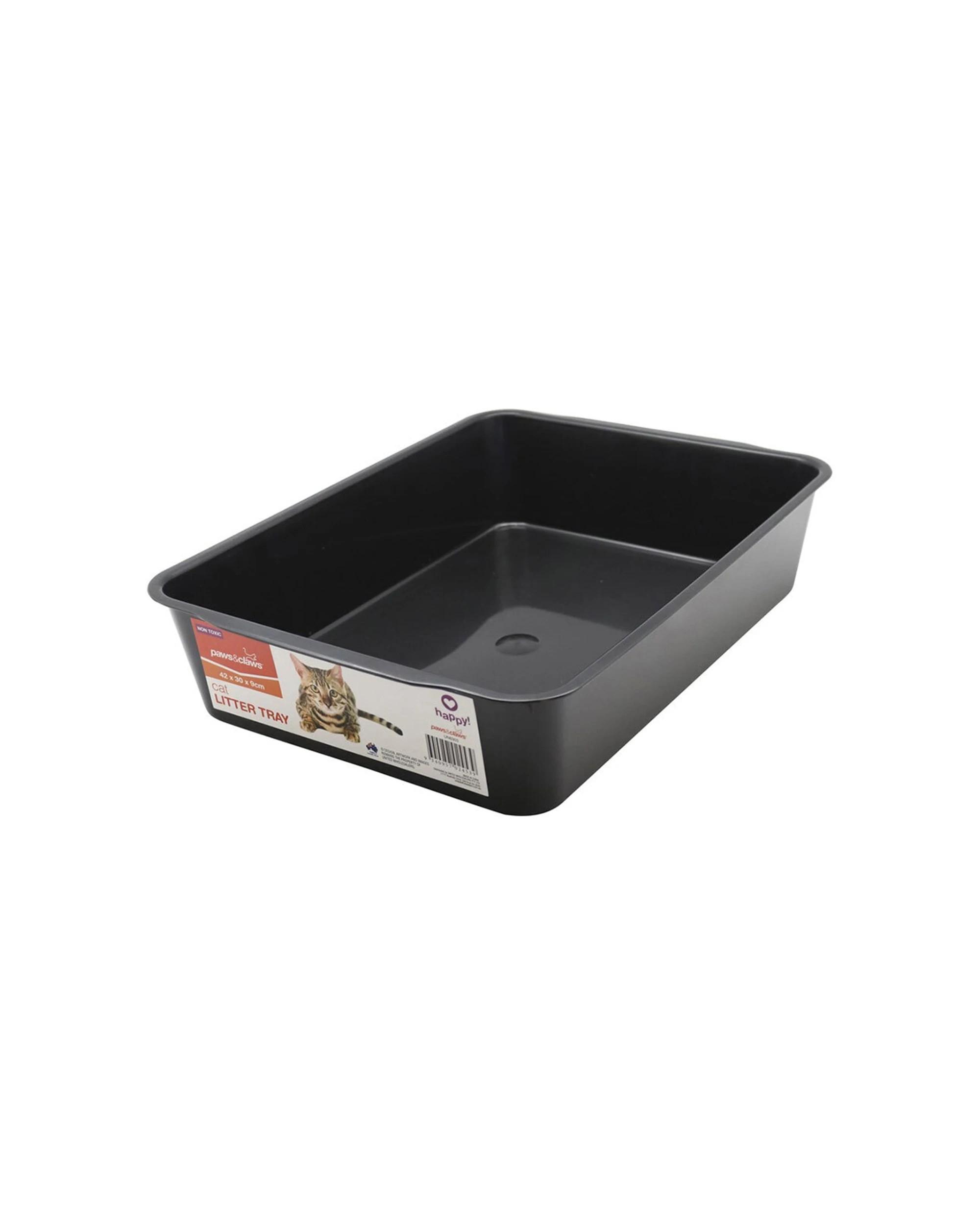 3 Paws And Claws 41.5cm Durable Non Toxic Cat Litter Tray Black Easy Clean Up
 - Black, 3 of 3