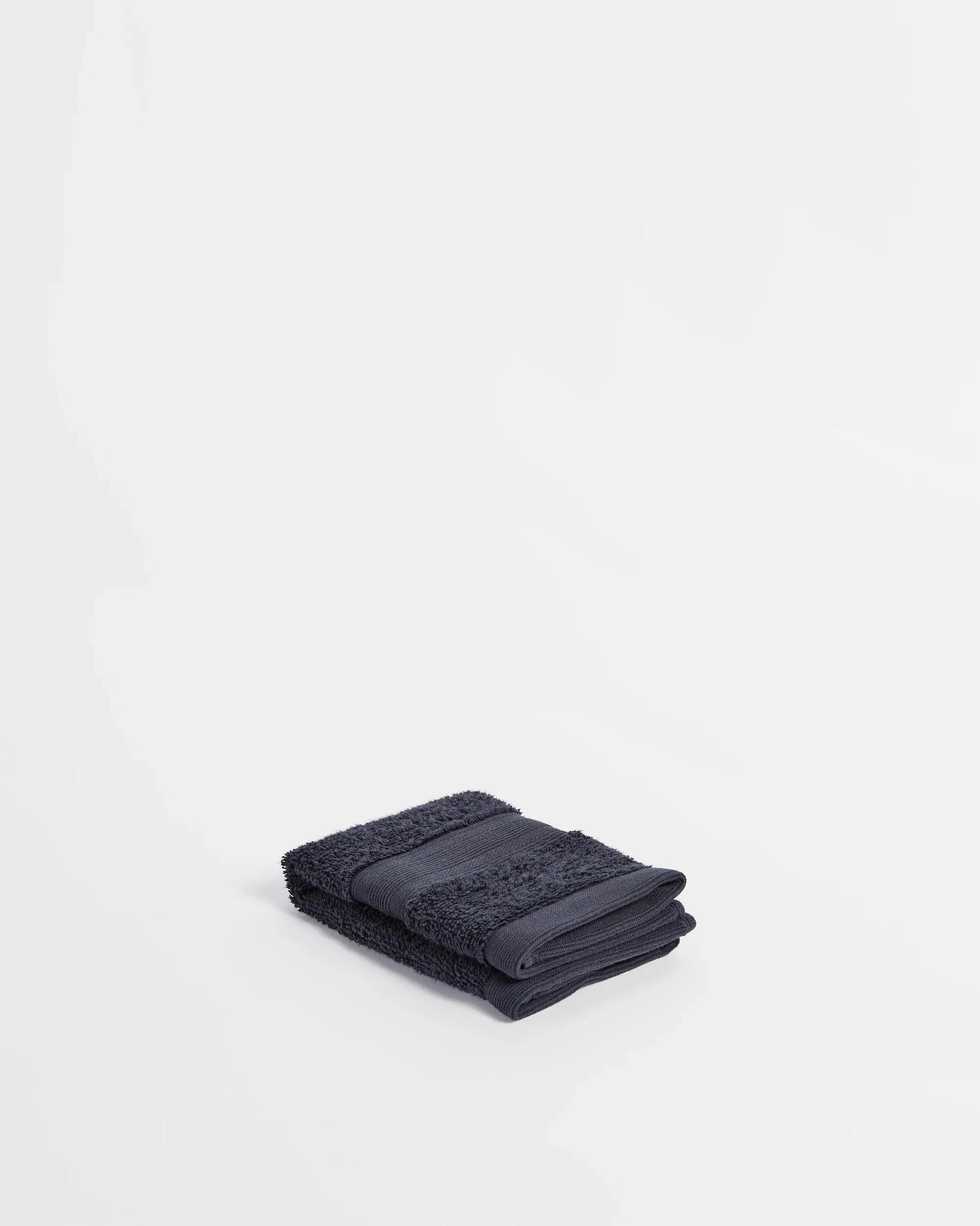 2 Grandeur Australian Cotton Face Washers 2 Pack - Black, 2 of 4