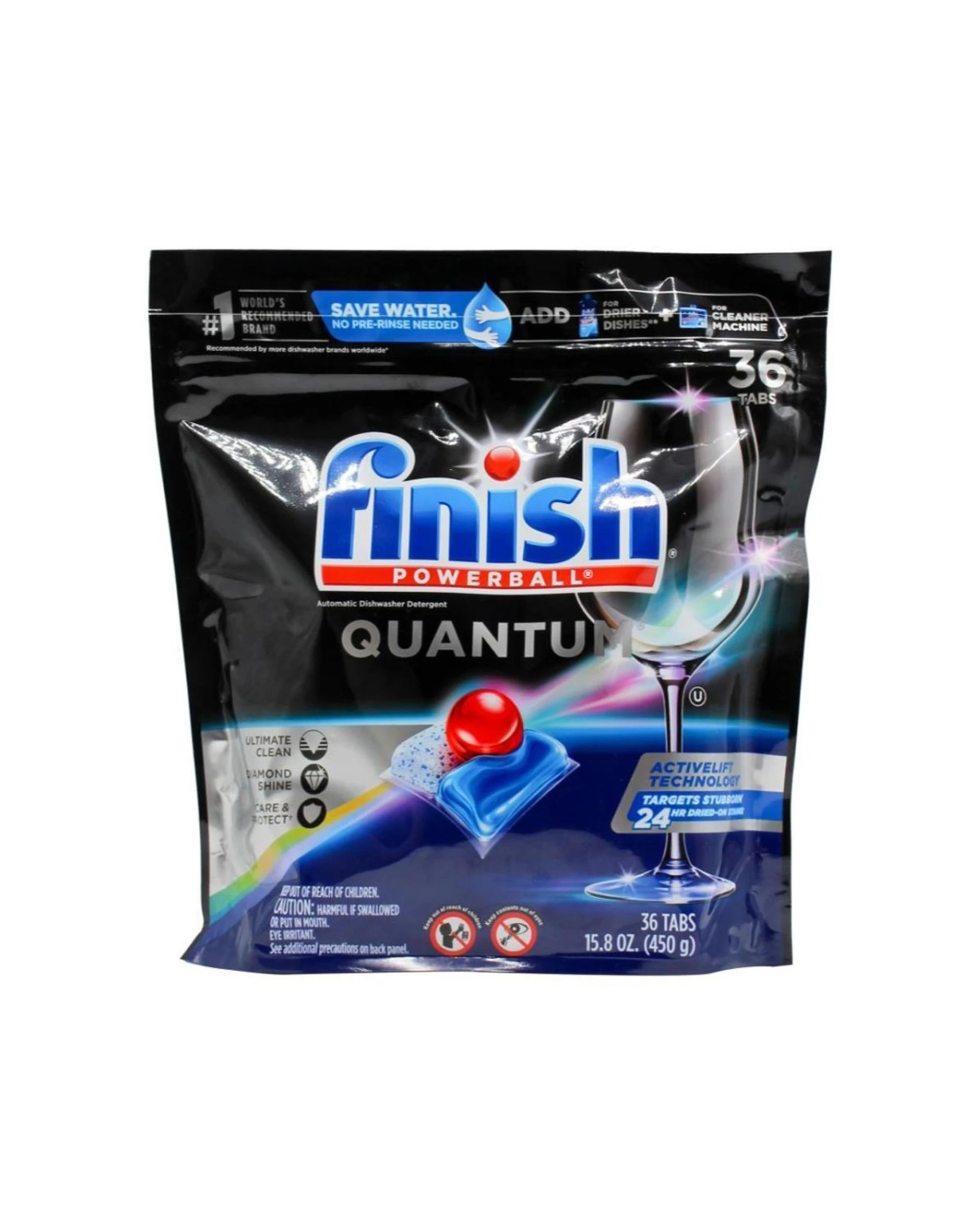 1 Finish 36pc Finish Quantum Dishwasher Tablets Powerball PreMeasured Fresh Scent - Black, 1 of 3