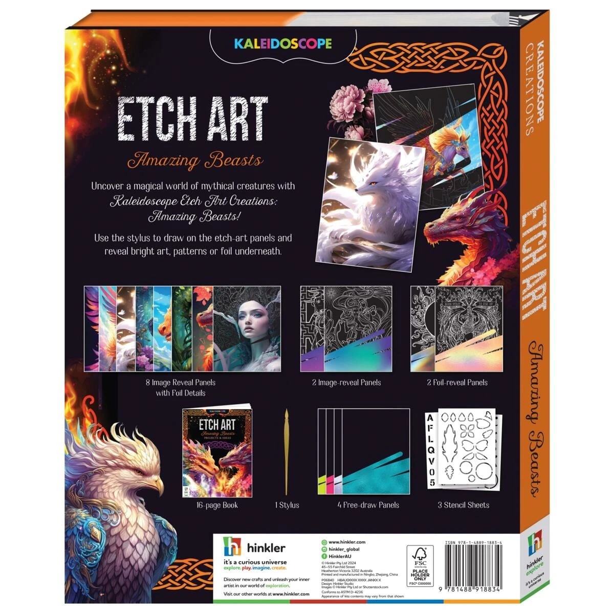 2 Kaleidoscope Etch Art Creations: Amazing Beasts - Book, 2 of 2