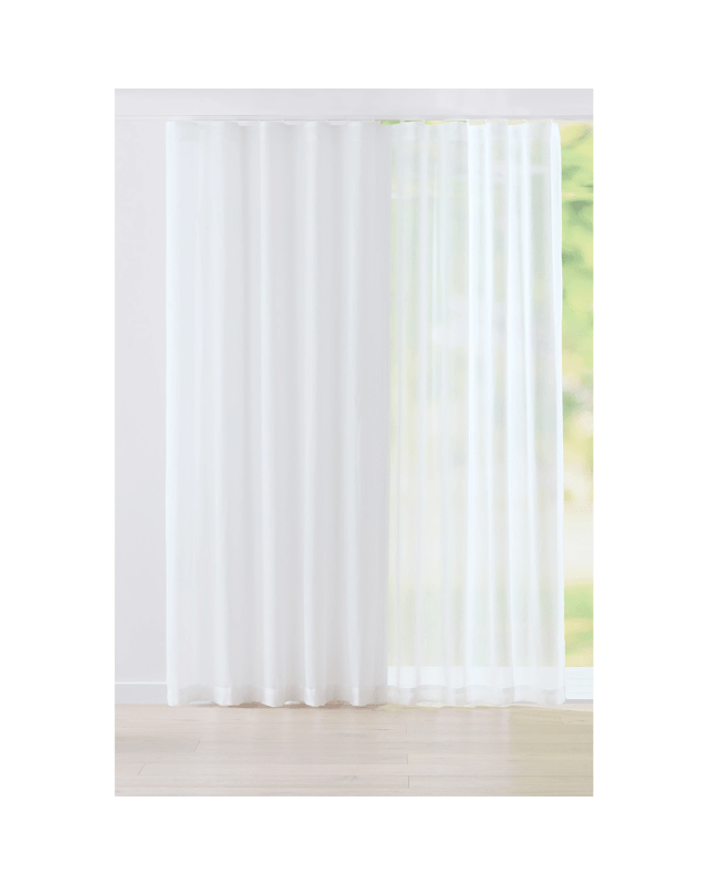 Sicily S-Fold Long & Wide Curtain - White - 485cm x 2