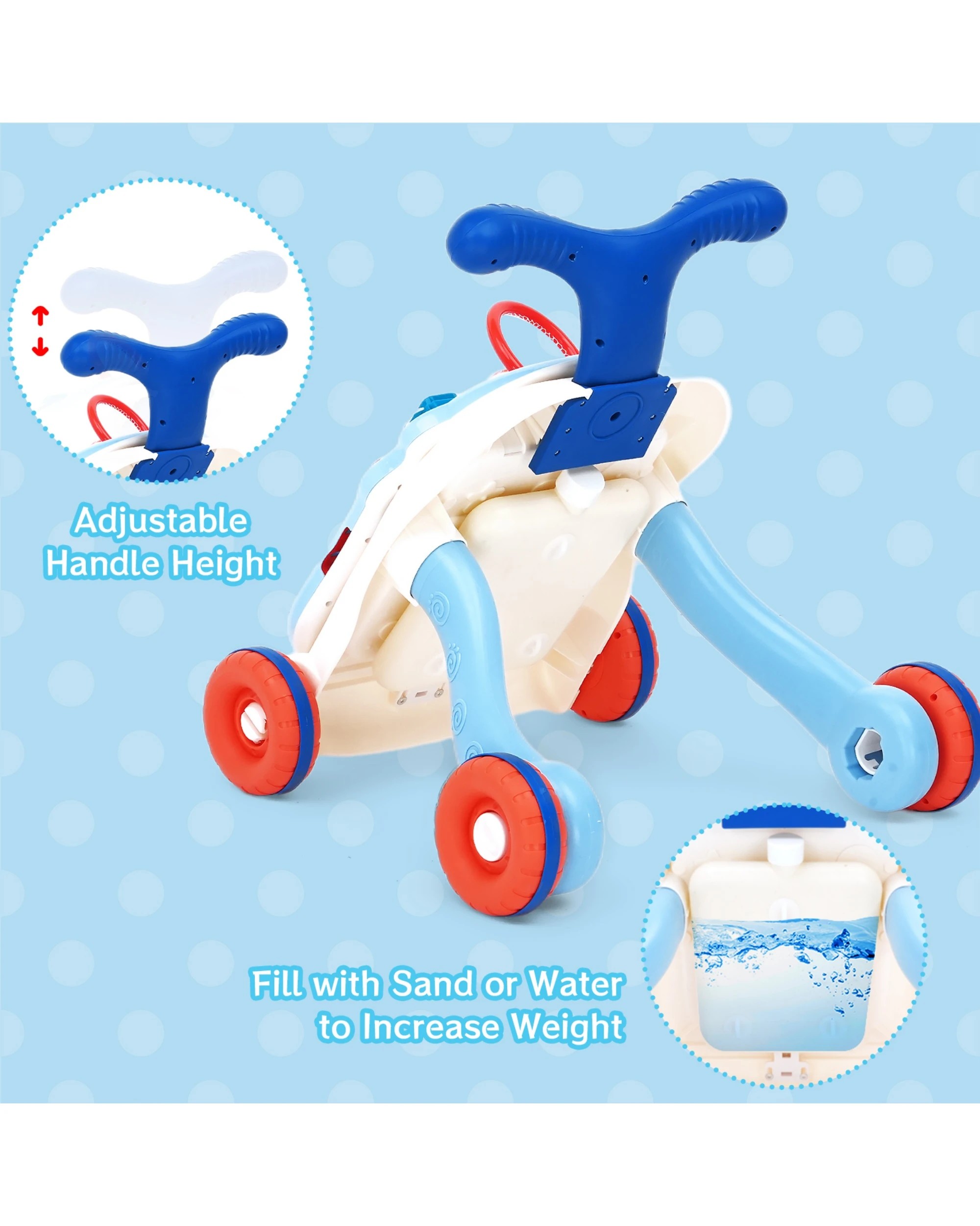 5 Advwin 3 In 1 Baby Walker Early Educational Activity Table, 5 of 7