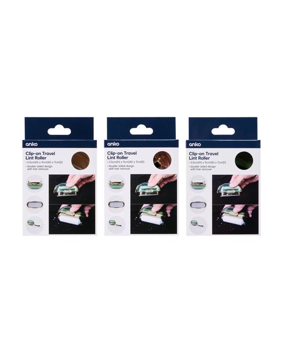 Clip-on Travel Lint Roller - Assorted