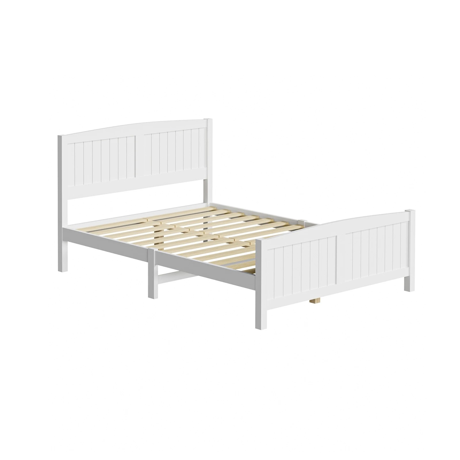 7 Oikiture Bed Frame Double Size Wooden Base Timber Platform
 - White, 7 of 10