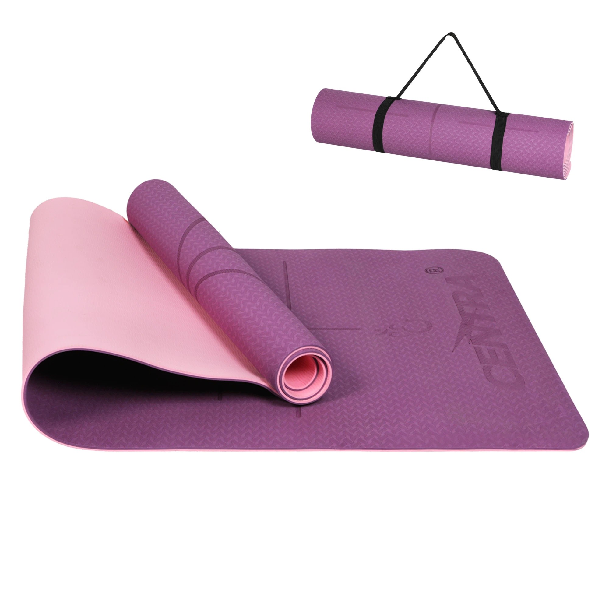 1 Centra 183X61X0.6Cm Yoga Mat In Purple And Dual Colour - Pink, 1 of 8