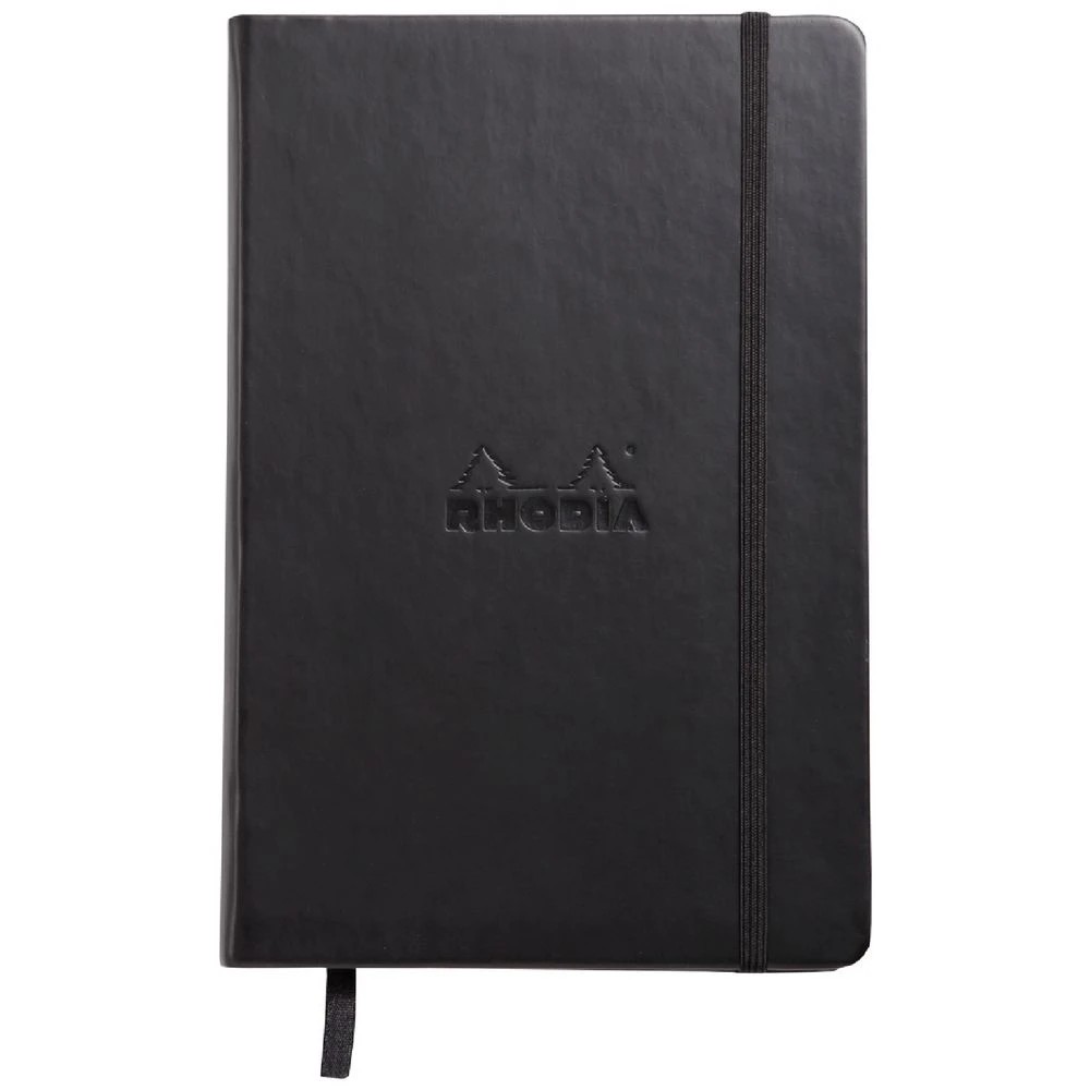 2 Rhodia Webbie A5 Lined Notebook Black 192 Pages, 2 of 6