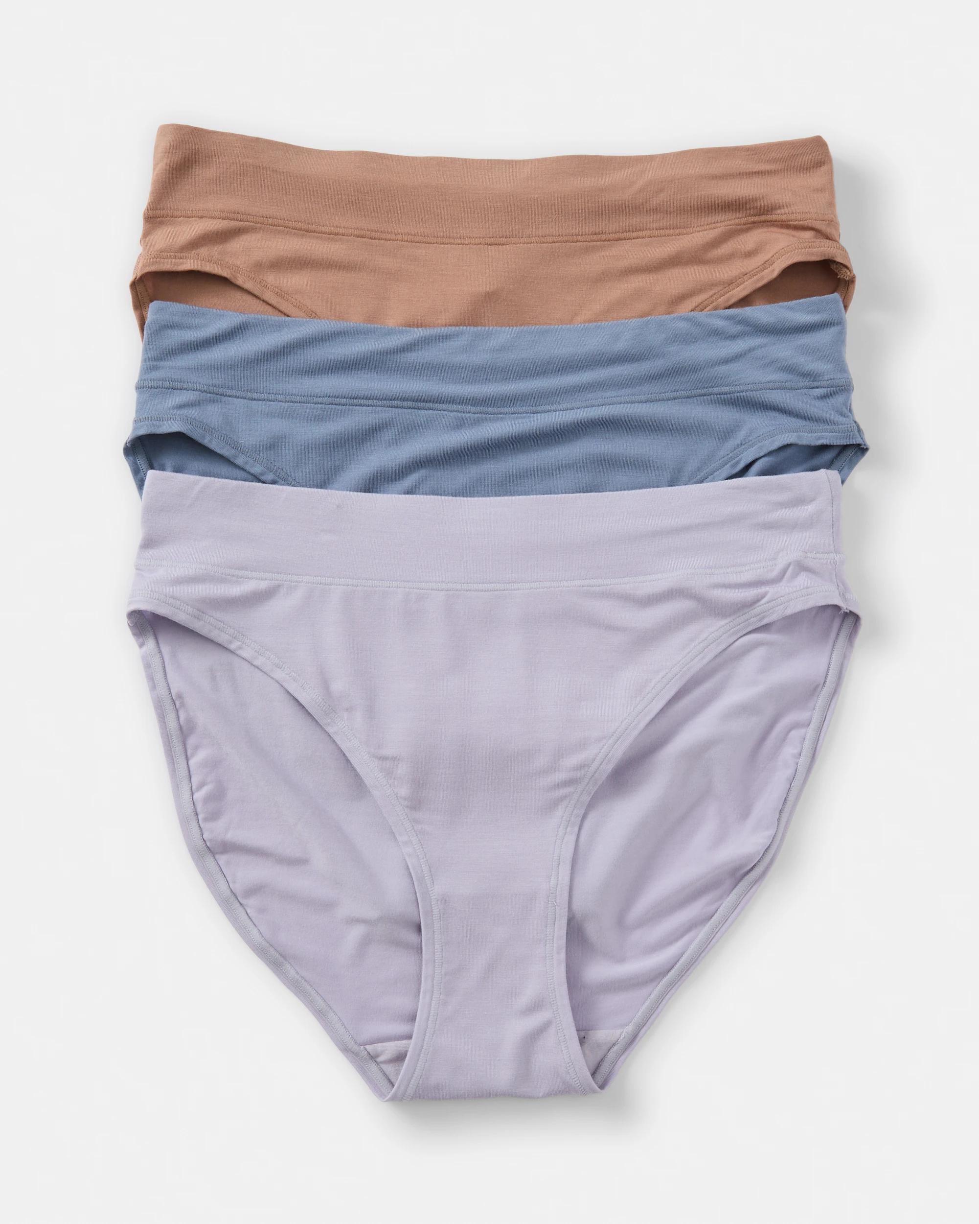 1 3 Pack Bamboo Blend Hi-Cut Briefs Gh St Sc, 1 of 9