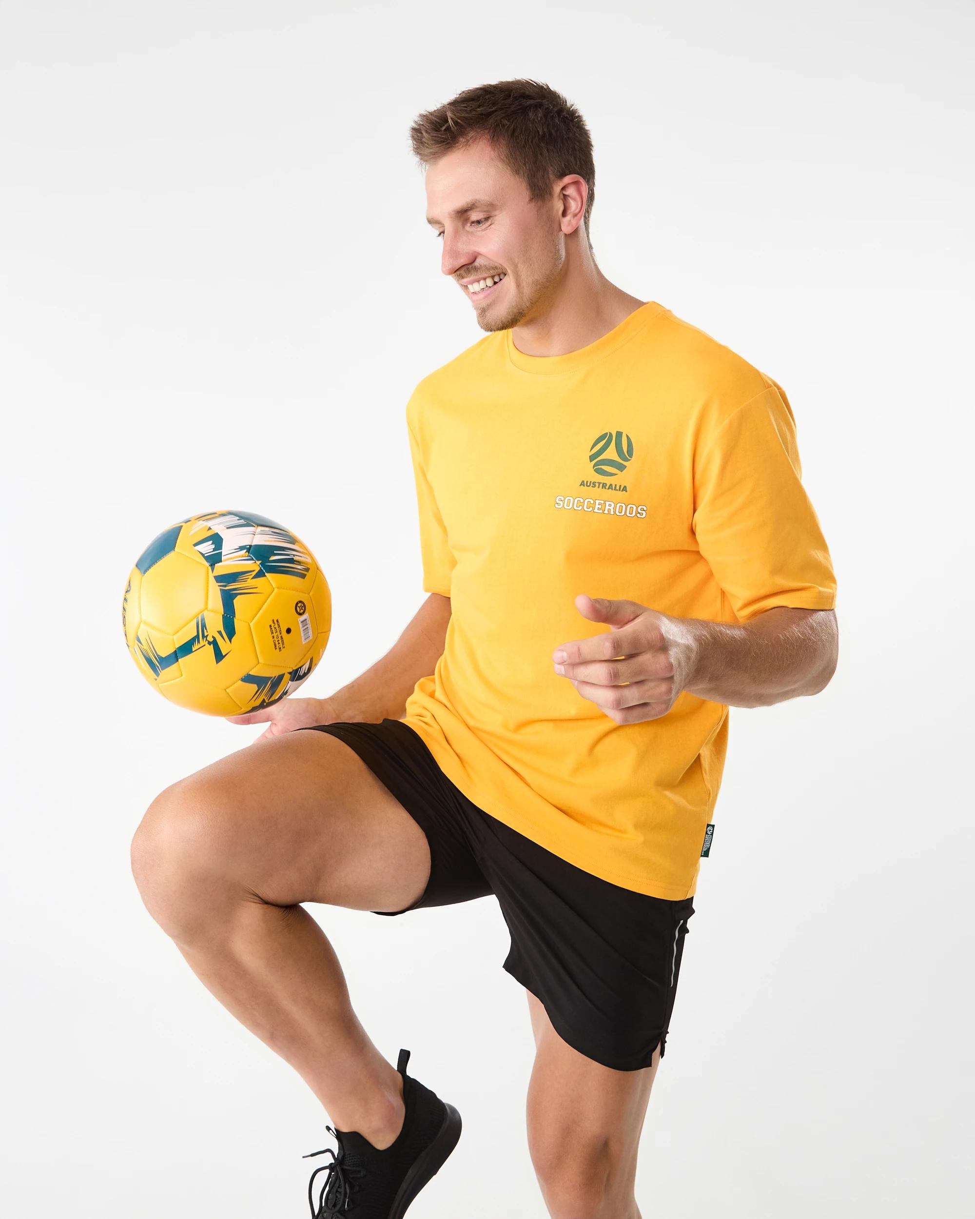 1 Socceroos Adult T-shirt Yellow, 1 of 7
