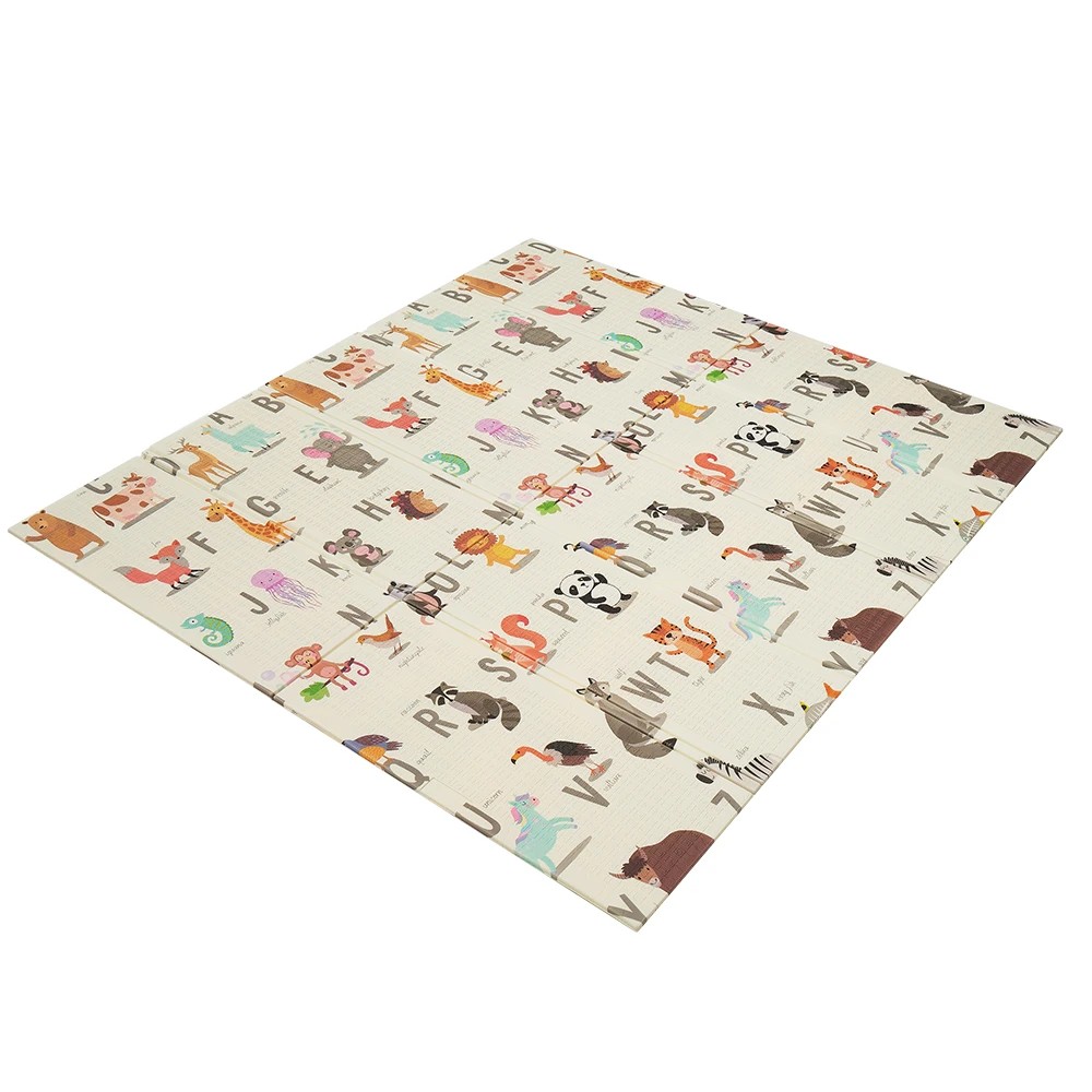 1 Playpals Kids Play Mat Baby Crawling XPE Foam Double Folding Pad Non-slip Carpet - Multi, 1 of 3