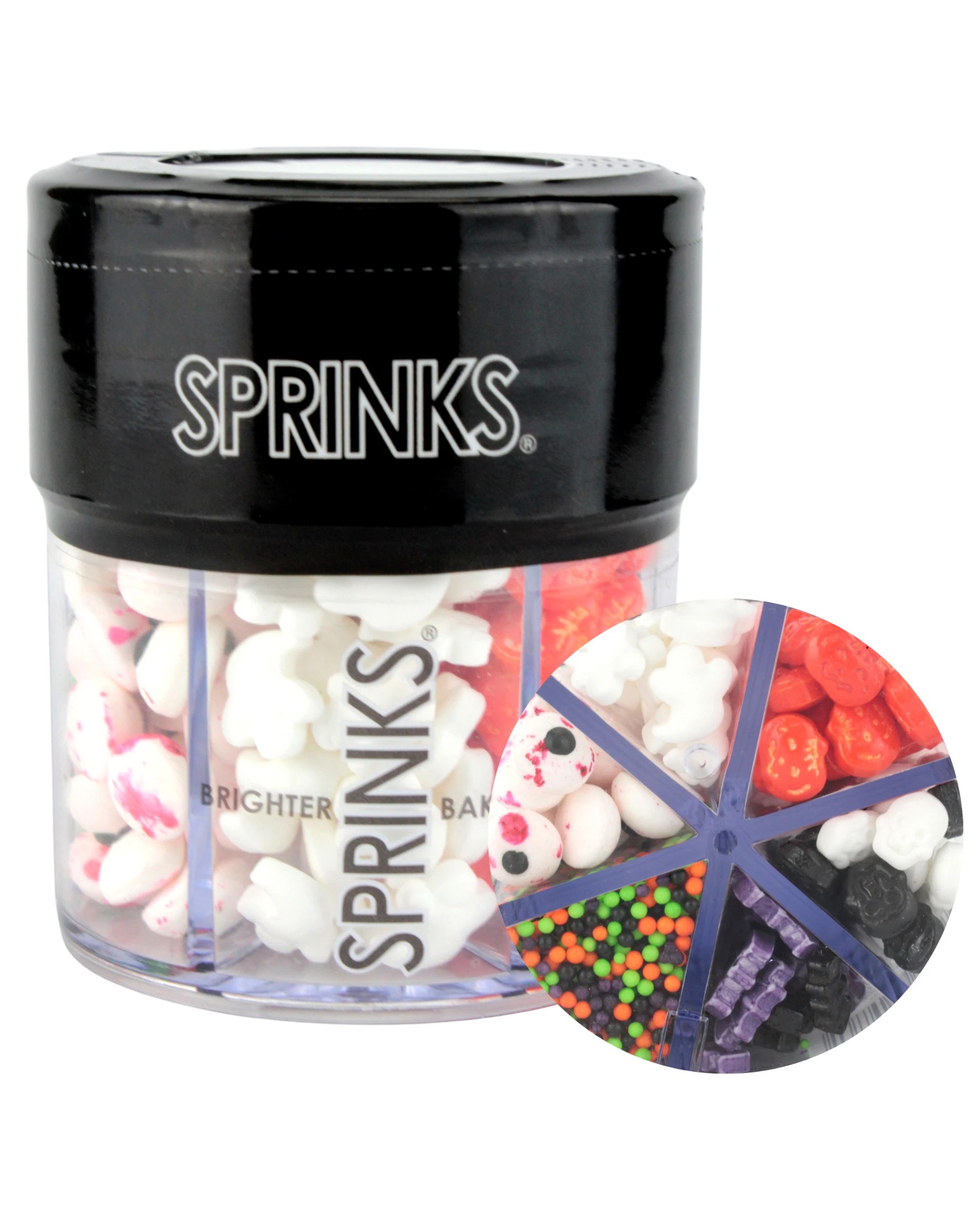1 Sprinks Halloween 6 Section Mixed Sprinkle Jar 85g - Assorted, 1 of 3