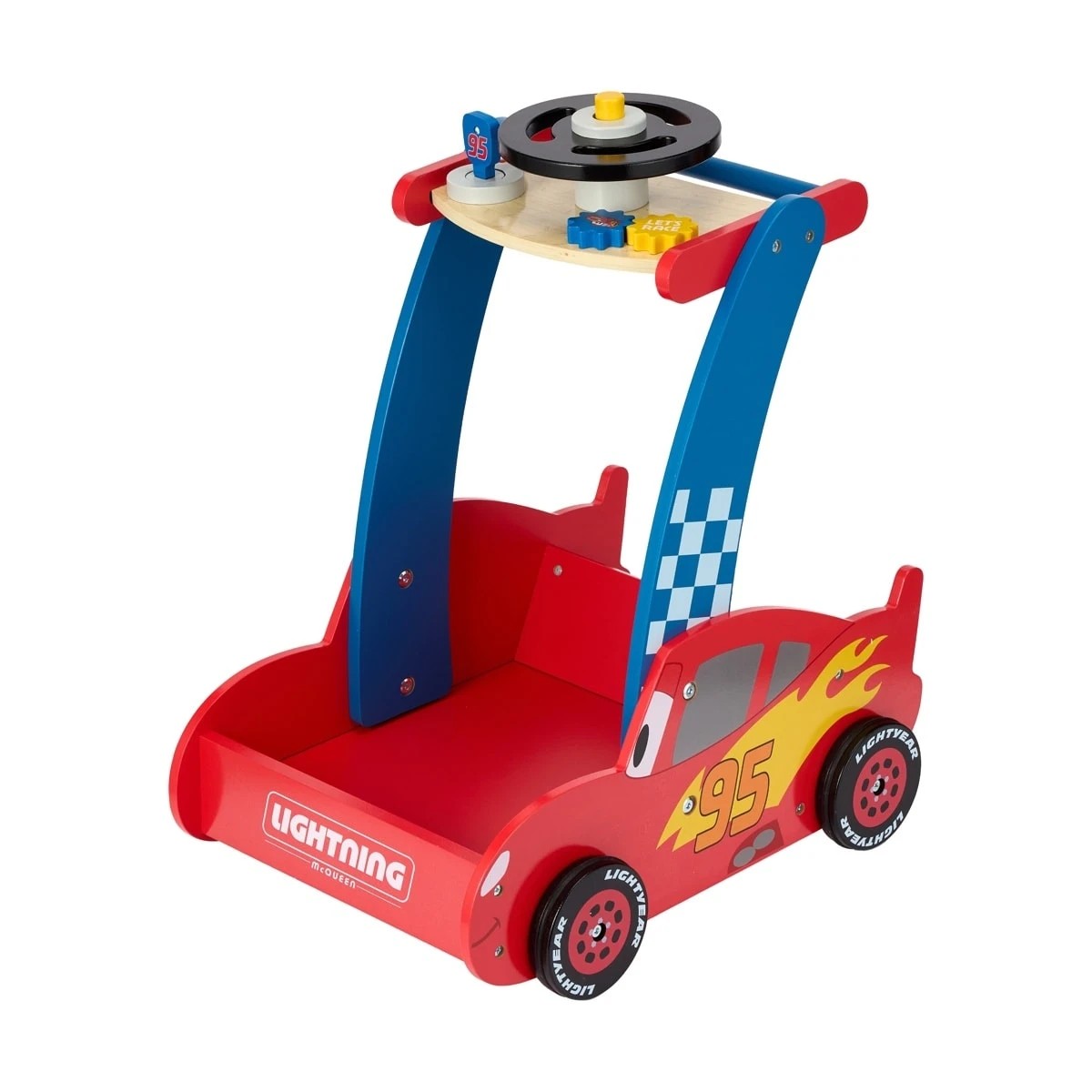 3 Disney Pixar Cars Wooden Toys Junior Walker, 3 of 8