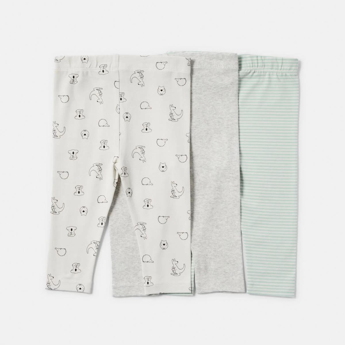 1 3 Pack Leggings Wht Koala, 1 of 8